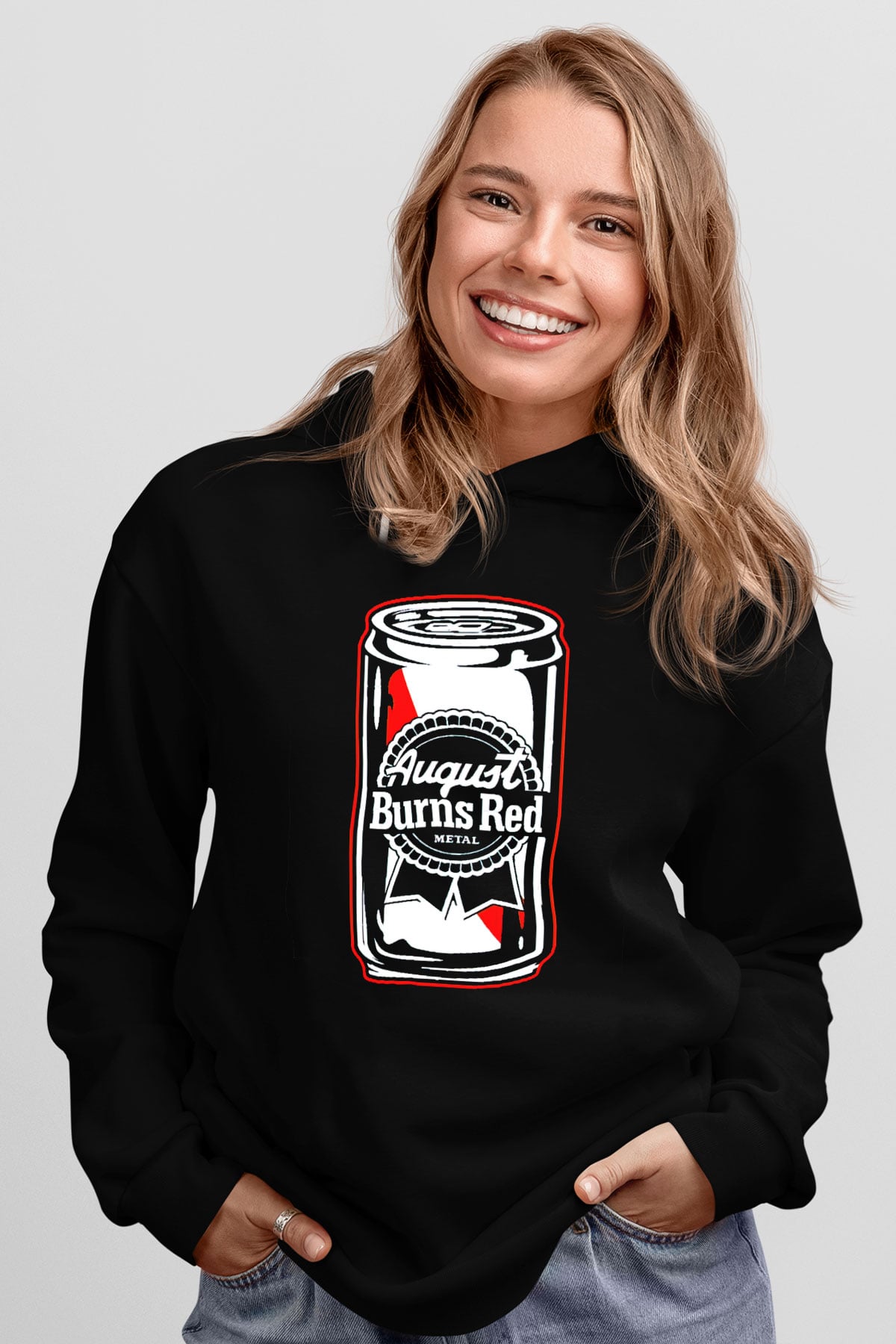 August Burns Red Siyah Unisex Kapüşonlu Sweatshirt