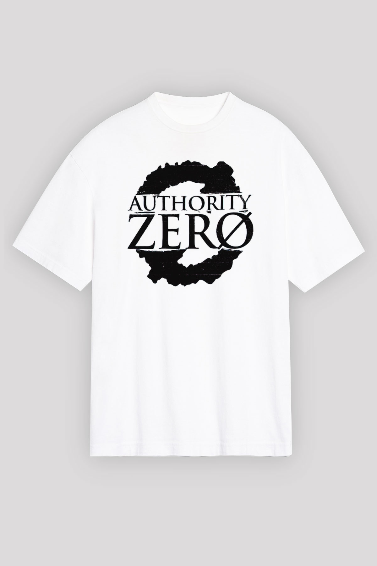 Authority Zero Beyaz Oversize Tişört Oversize T-shirt - TişörtFabrikası