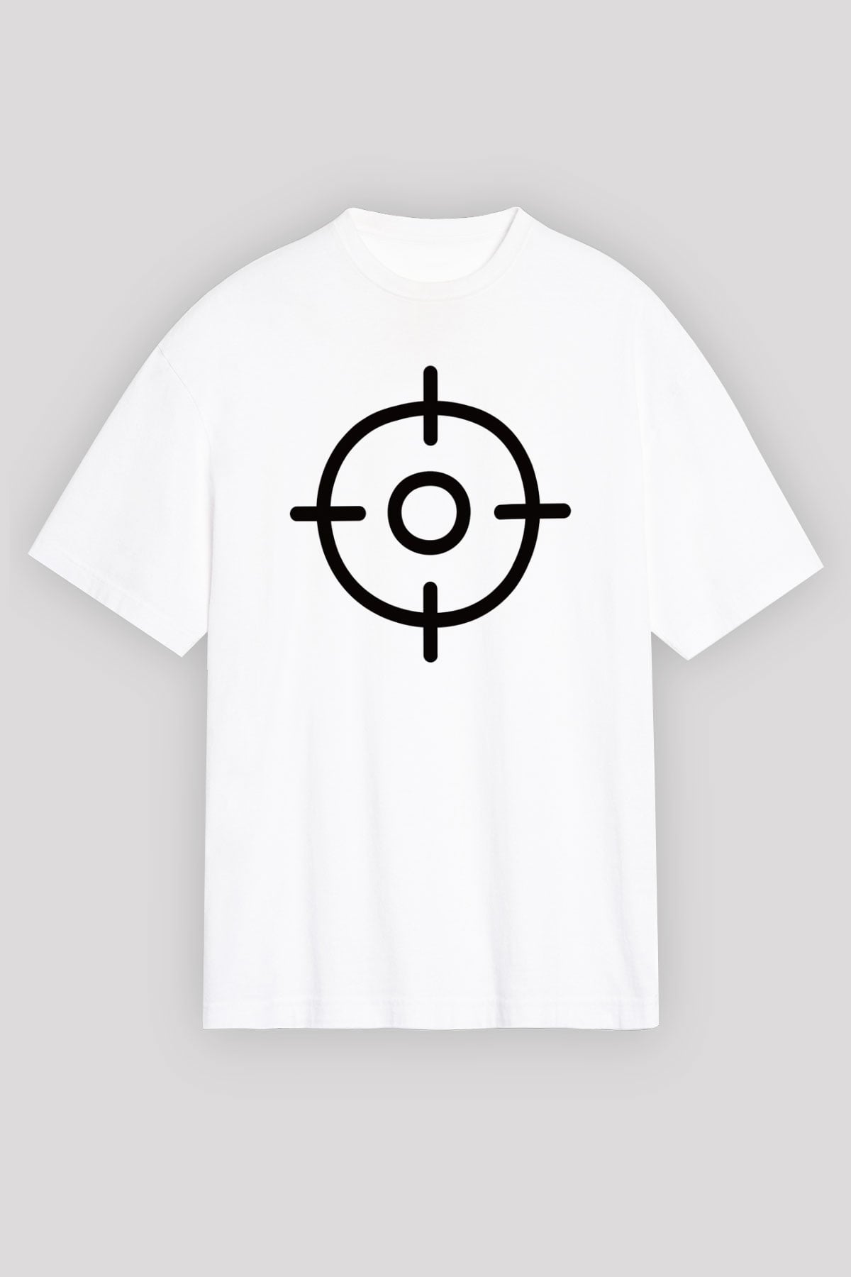 Avcı Beyaz Unisex Oversize Tişört T-Shirt