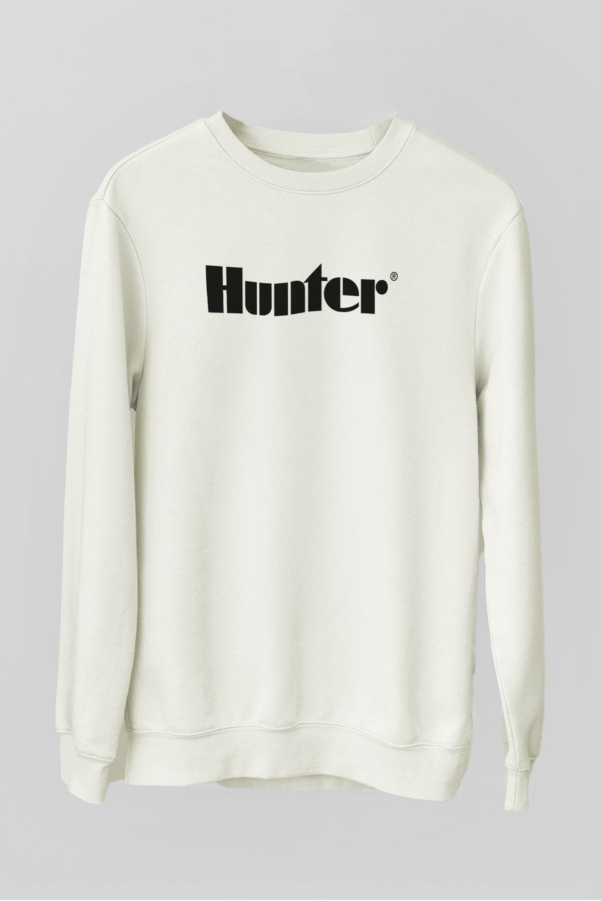 Avcı Beyaz Unisex Sweatshirt