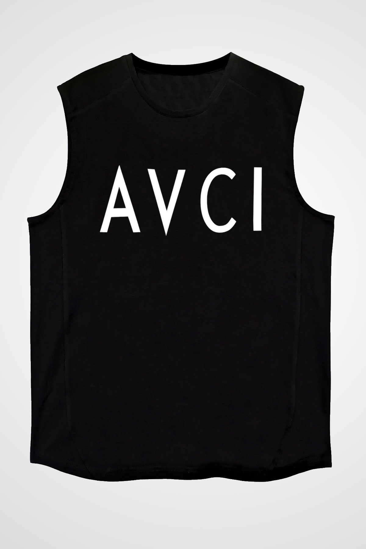 Avcı Siyah Unisex Kolsuz Tişört
