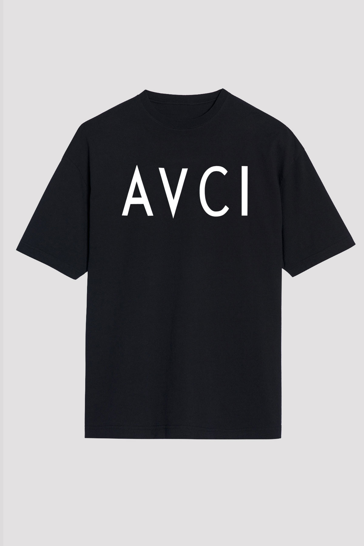 Avcı Siyah Unisex Oversize Tişört T-Shirt