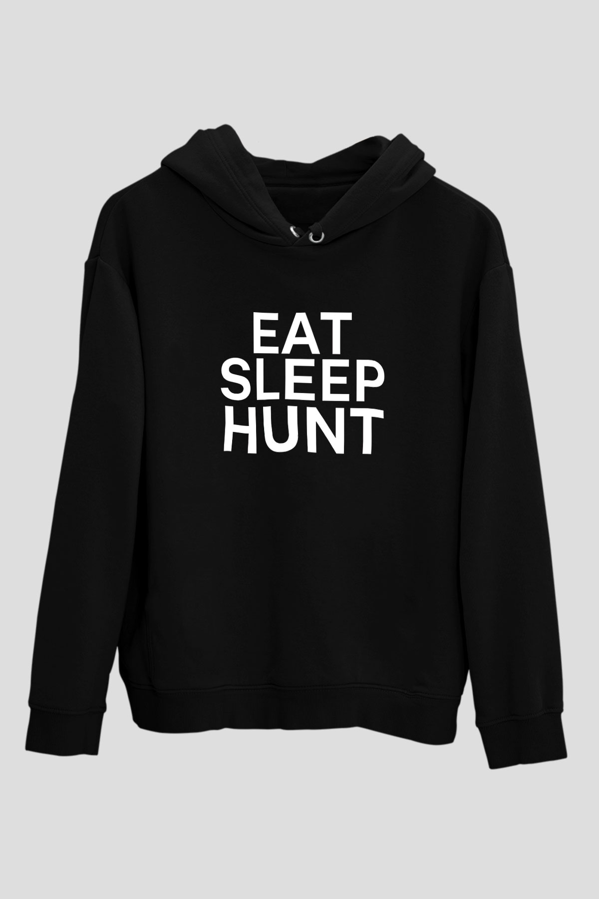 Avcılık - Hunting Baskılı Unisex Siyah Hoodie