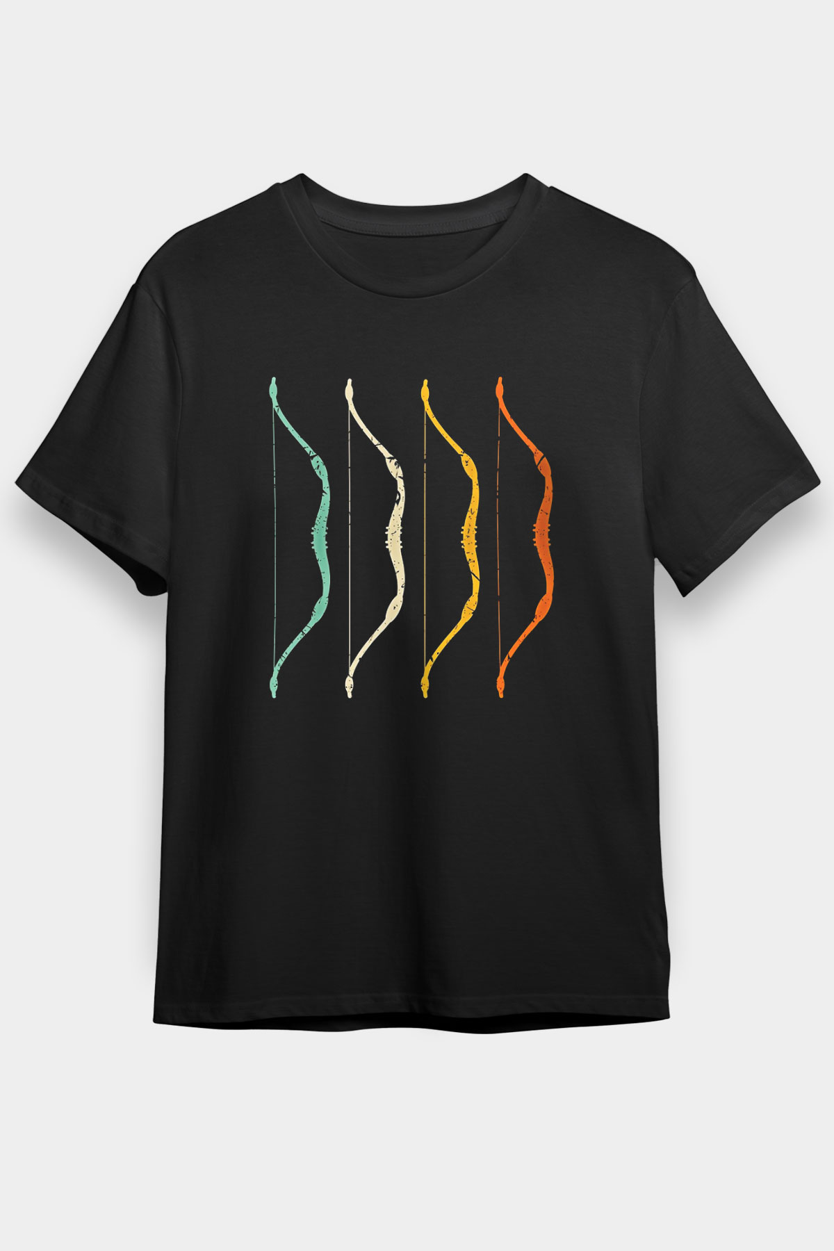 Avcılık - Hunting Baskılı Unisex Siyah Tişört - Tshirt