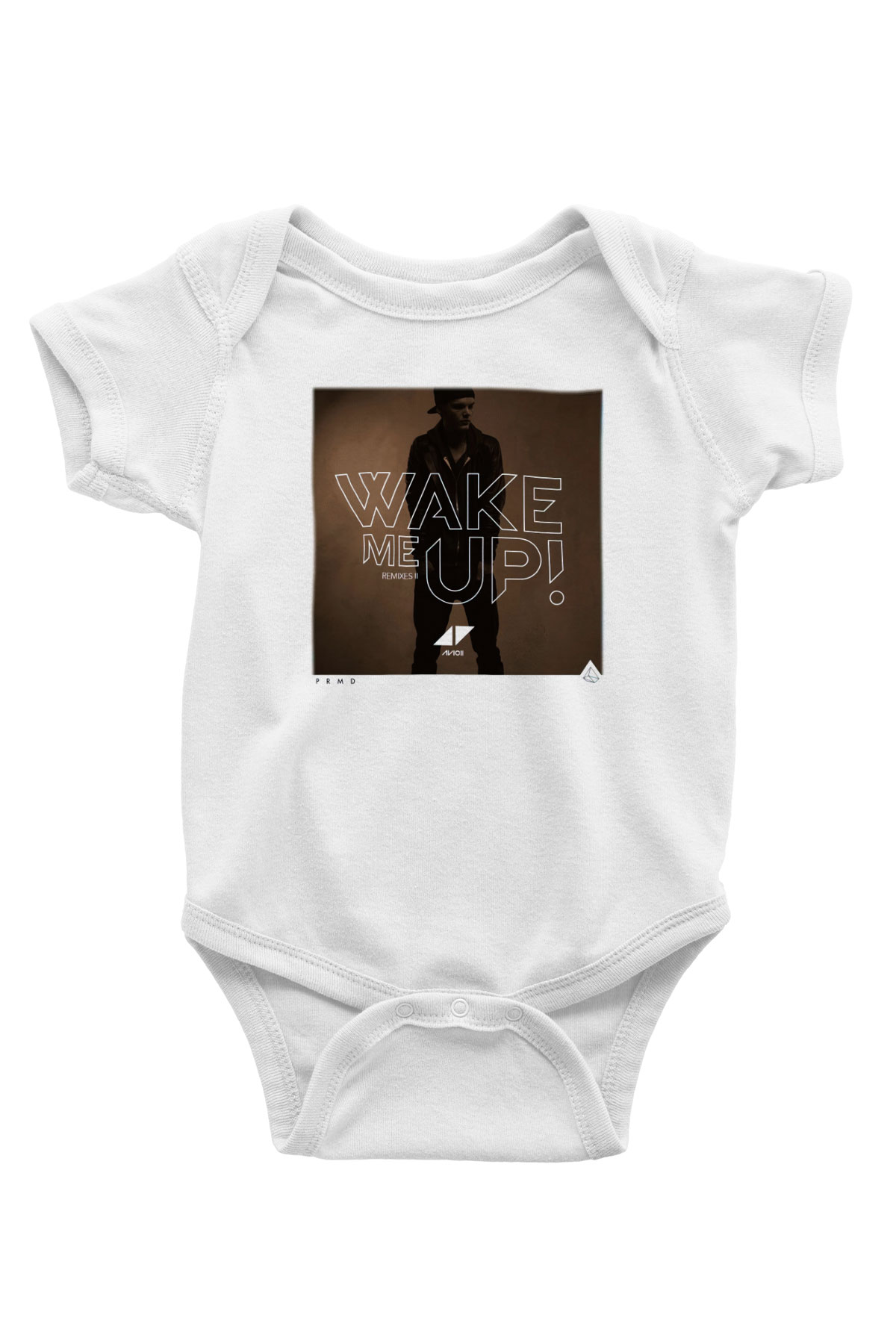 Avicii Baskılı Beyaz Unisex Bebek Body - Zıbın