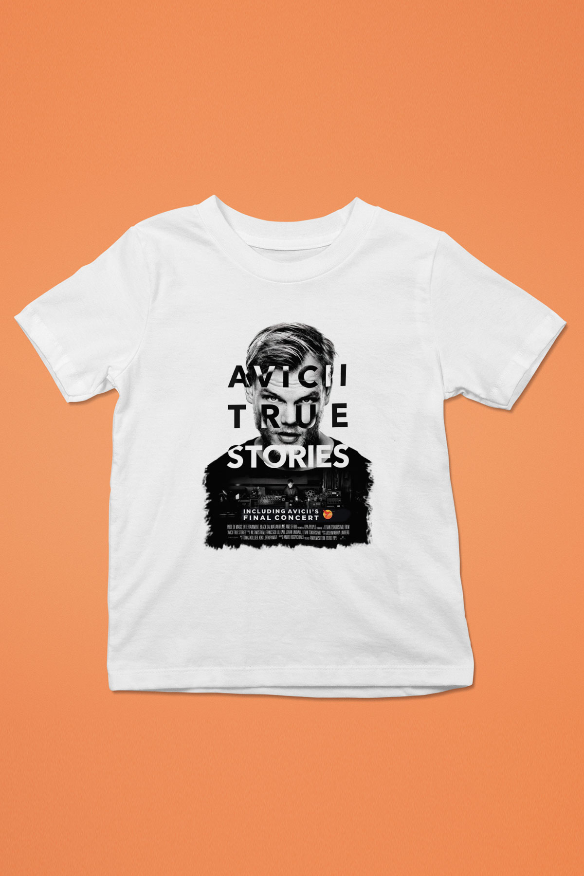 Avicii Baskılı Beyaz Unisex Çocuk Tişört