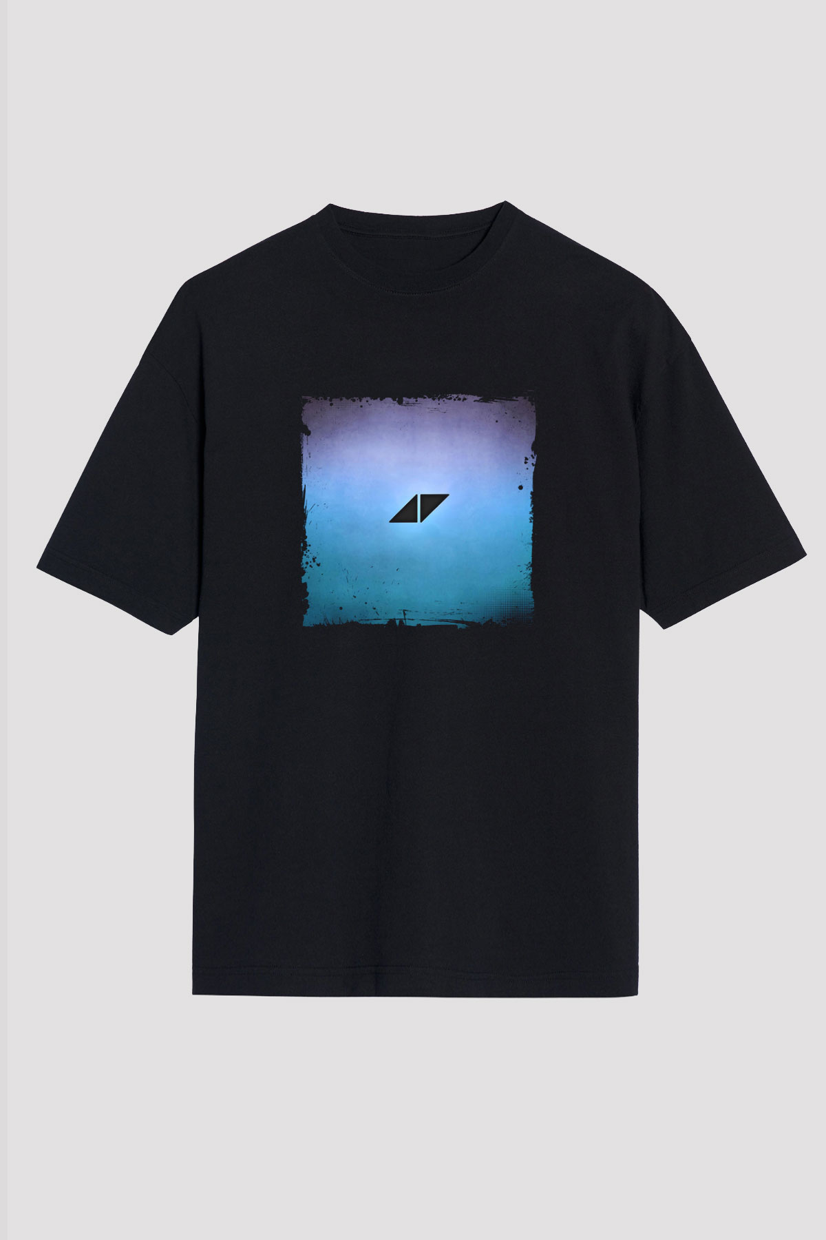 Avicii Baskılı Unisex Oversize Siyah Tişört