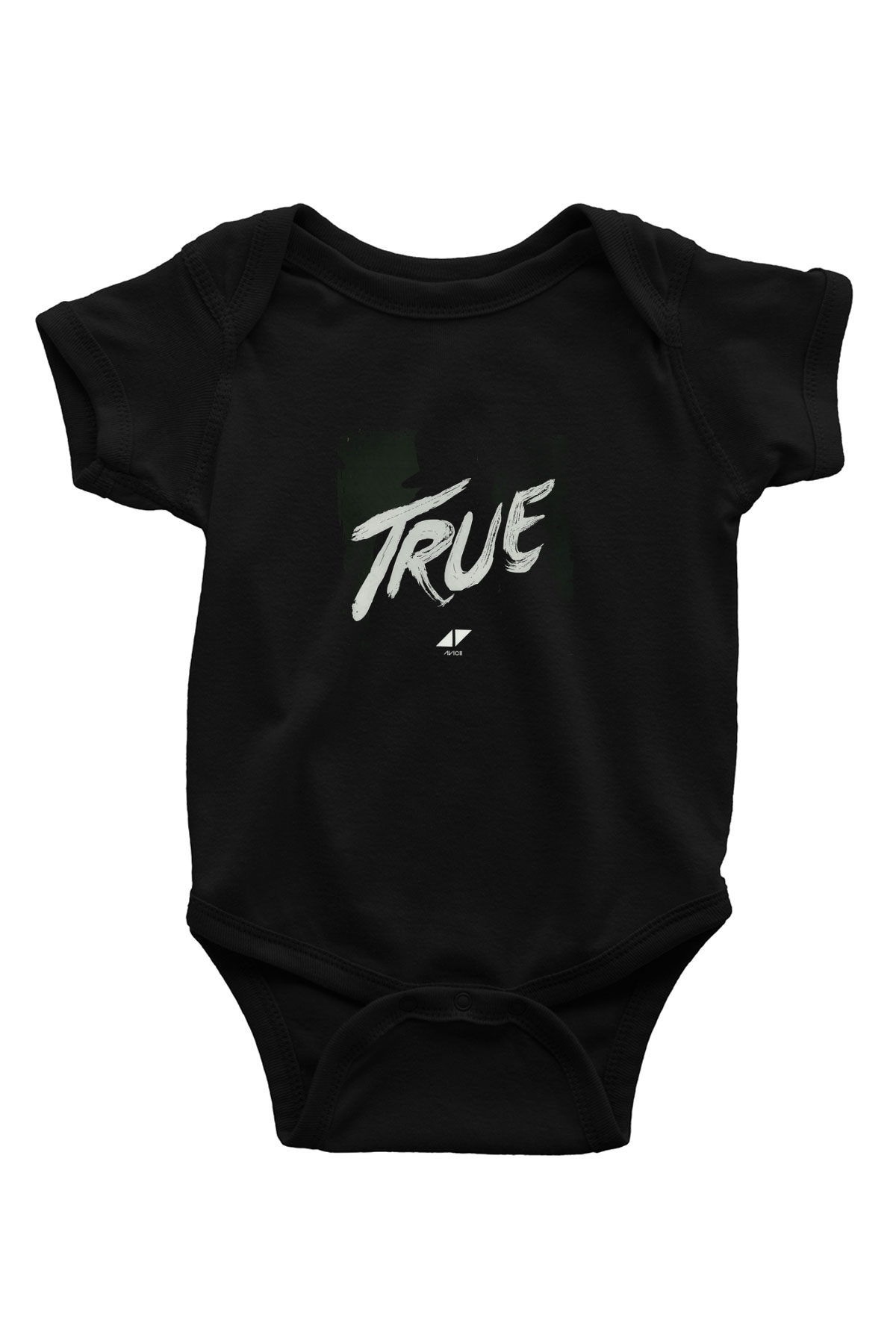 Avicii Baskılı Unisex Siyah Bebek Body - Zıbın