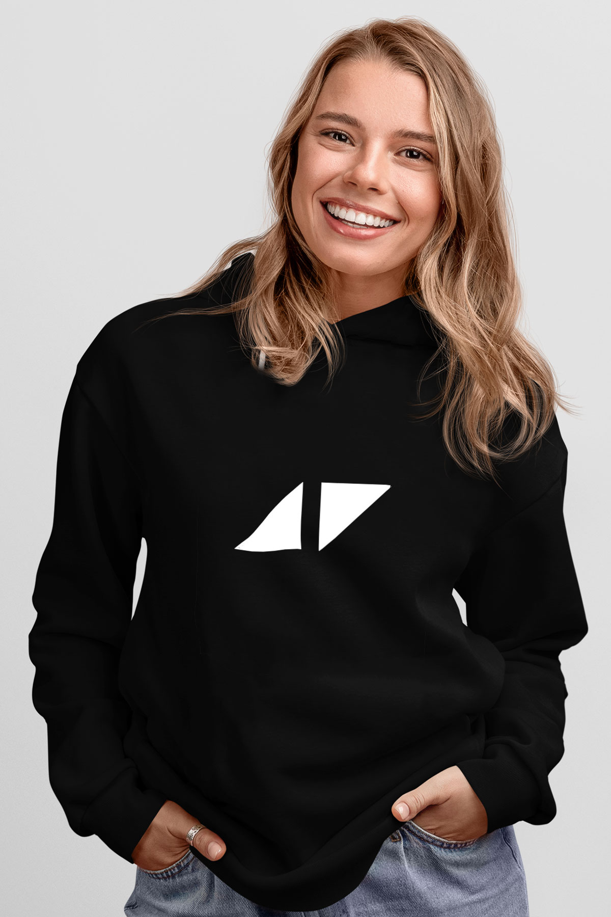 Avicii Baskılı Unisex Siyah Hoodie