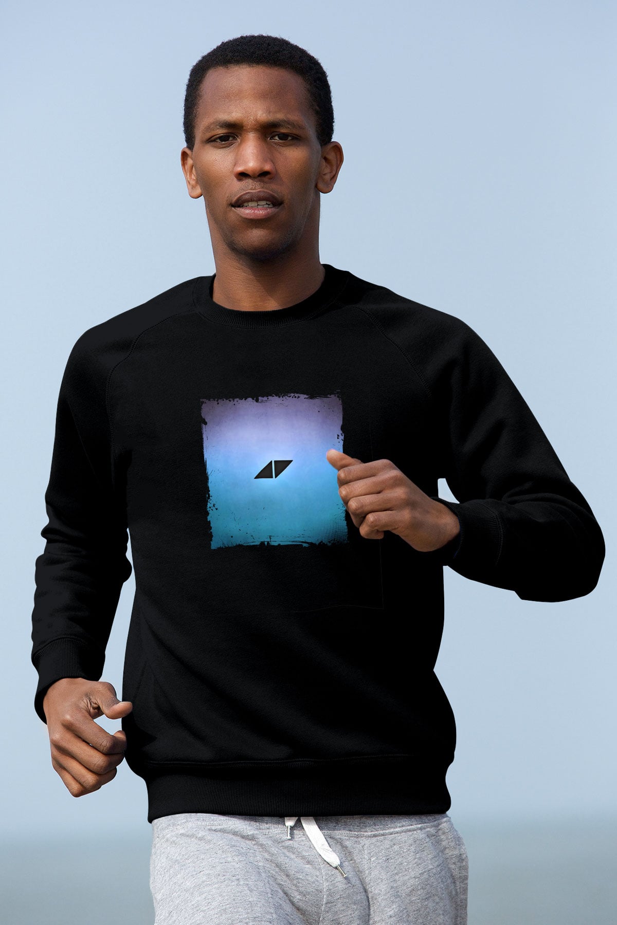 Avicii Baskılı Unisex Siyah Sweatshirt