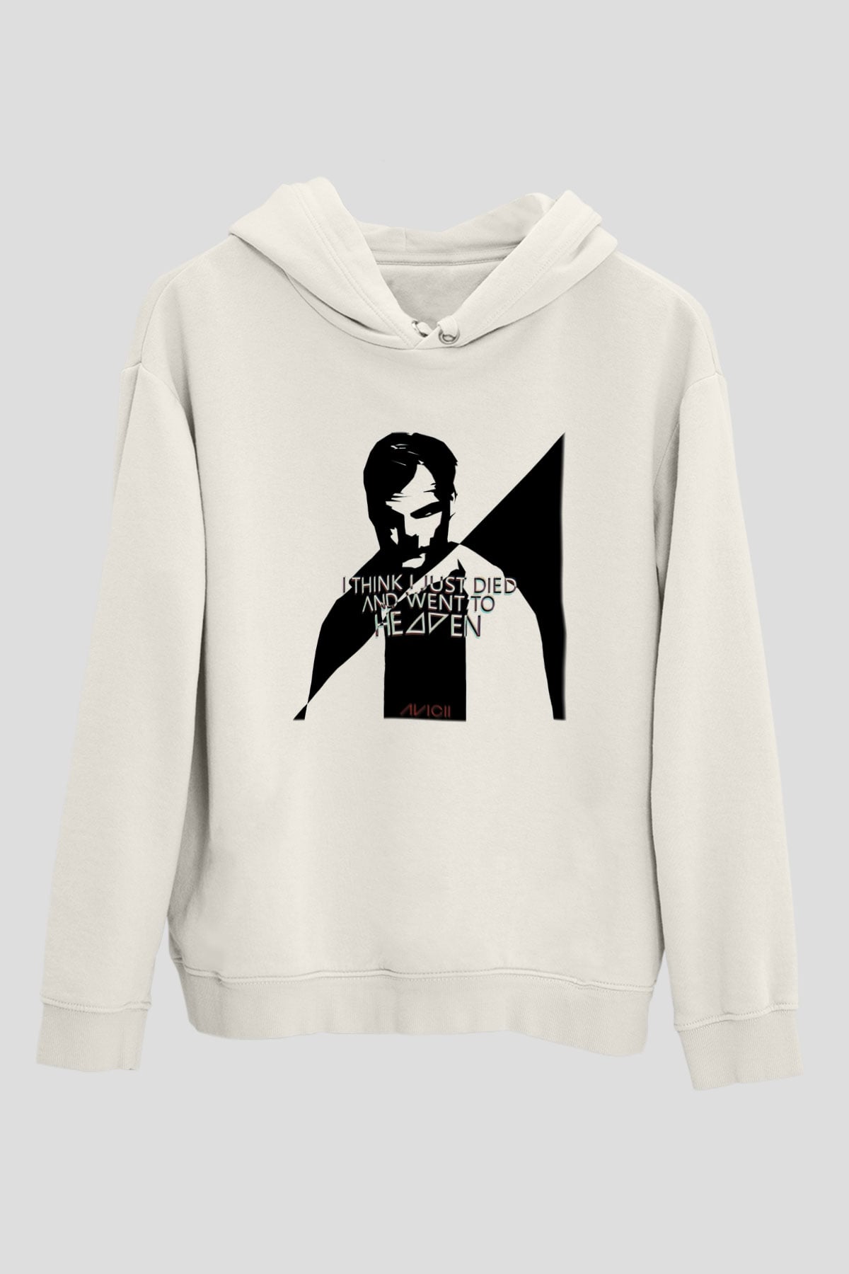 Avicii Beyaz Unisex Kapşonlu Sweatshirt