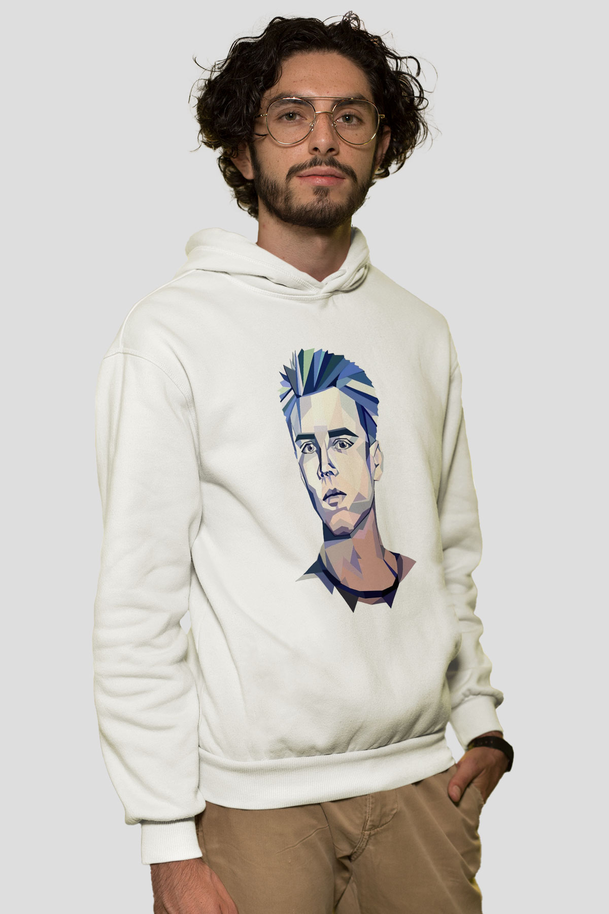 Avicii Beyaz Unisex Kapüşonlu Sweatshirt