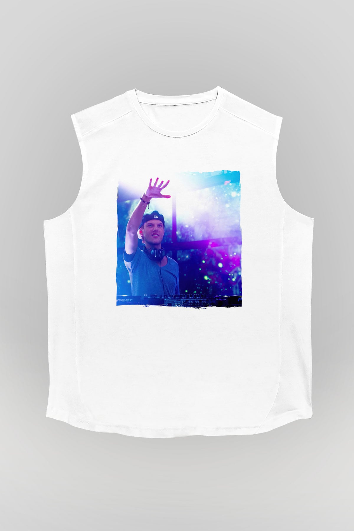 Avicii Beyaz Unisex Kolsuz Tişört