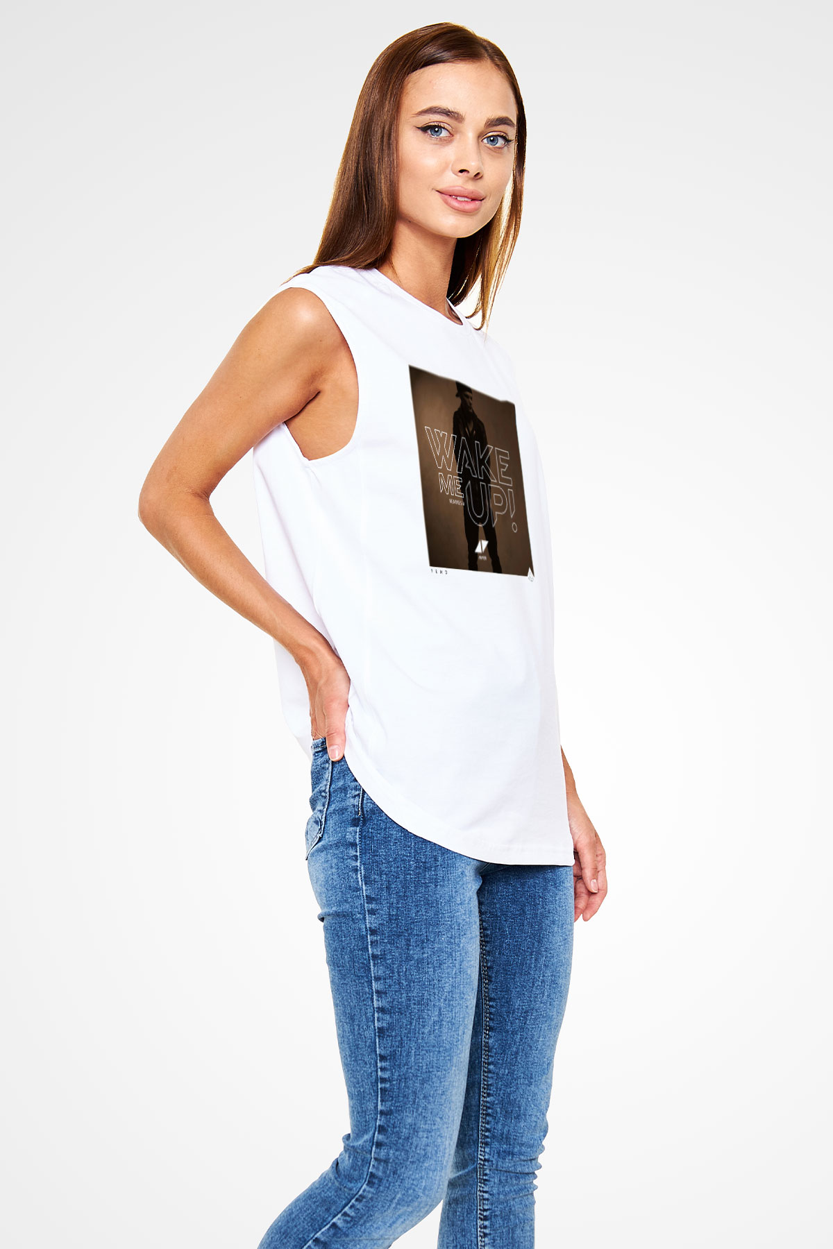 Avicii Beyaz Unisex Kolsuz Tişört