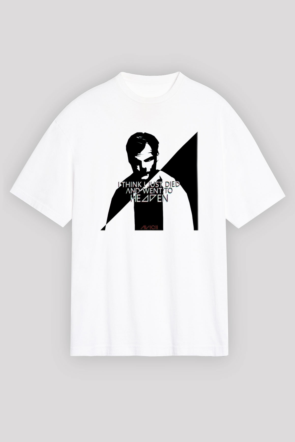 Avicii Beyaz Unisex Oversize Tişört T-Shirt
