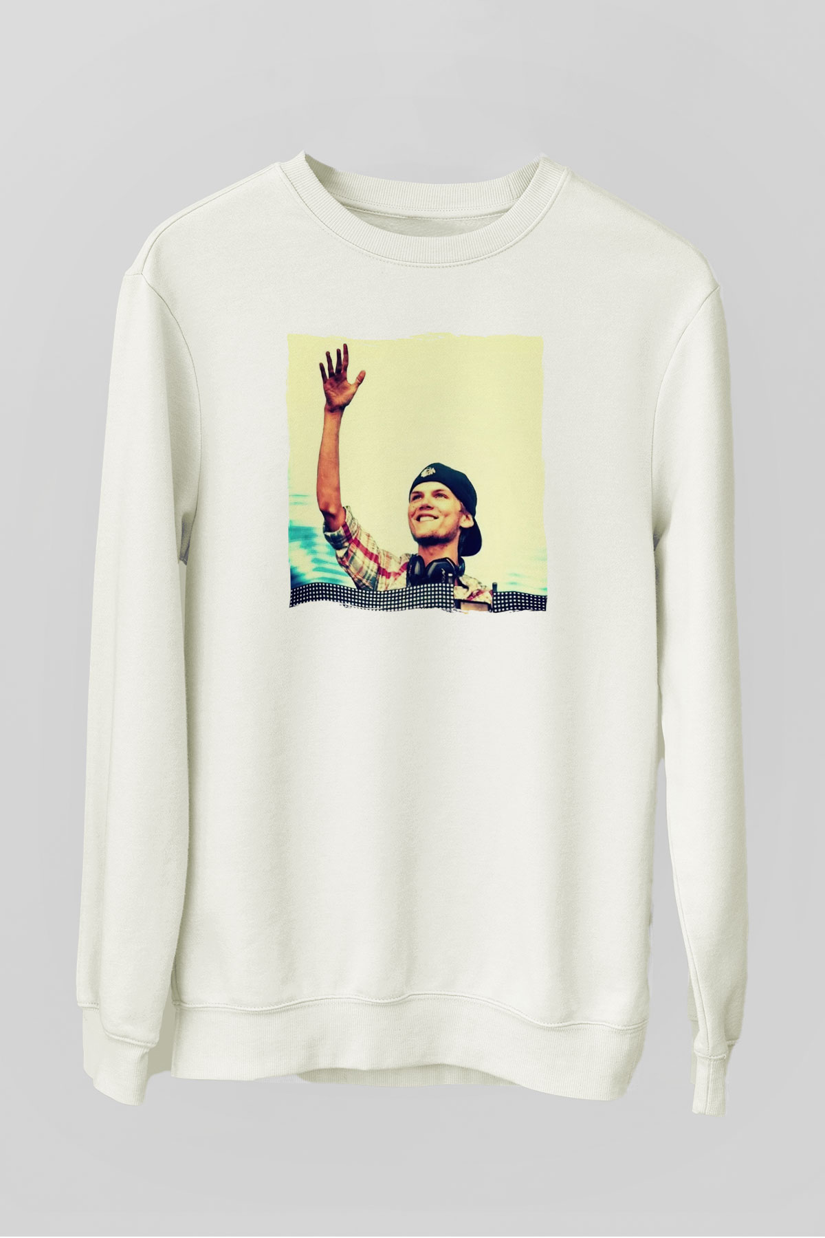 Avicii Beyaz Unisex Sweatshirt