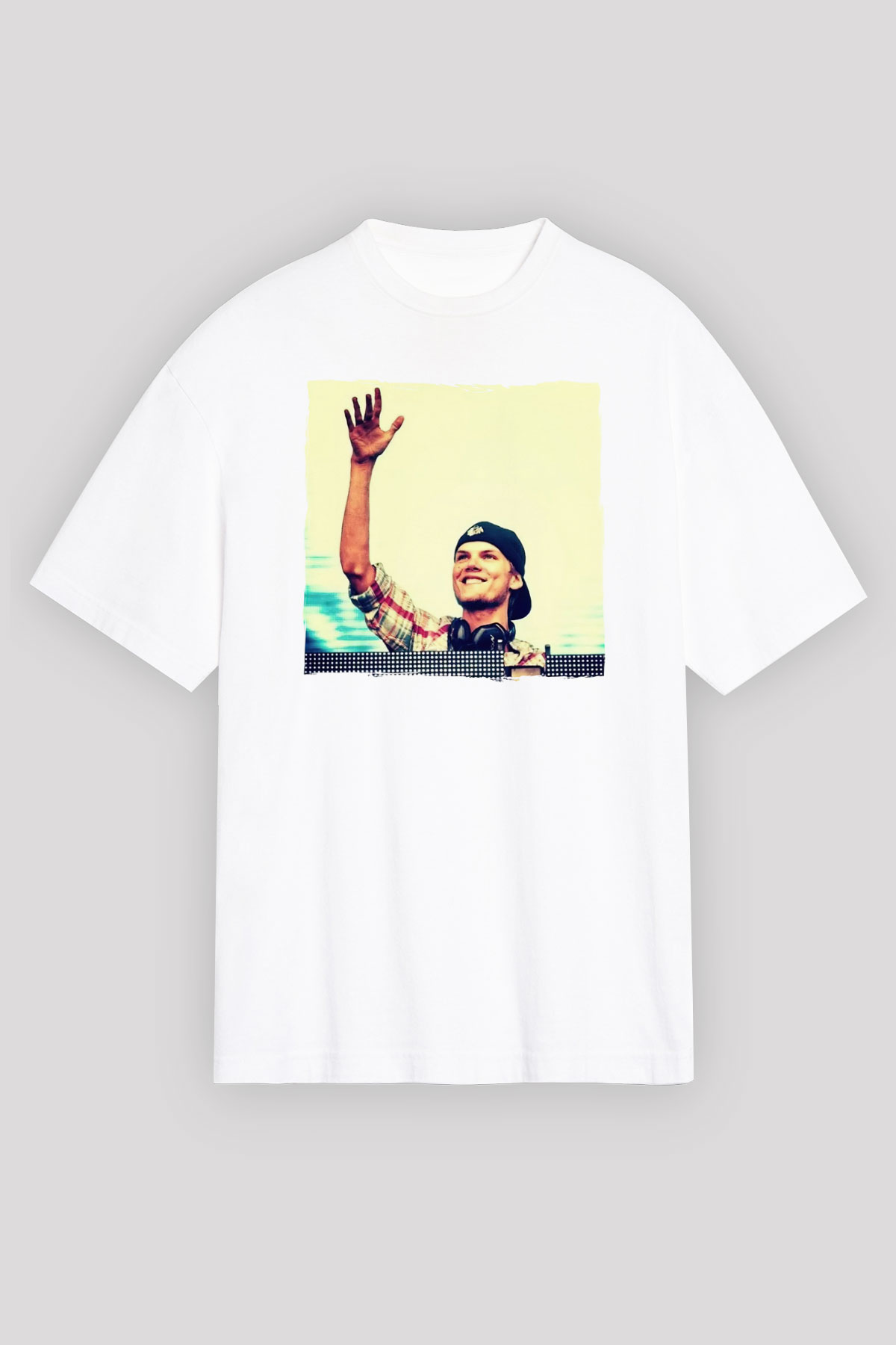 Avicii Beyaz Oversize Tişört Oversize T-shirt - TişörtFabrikası