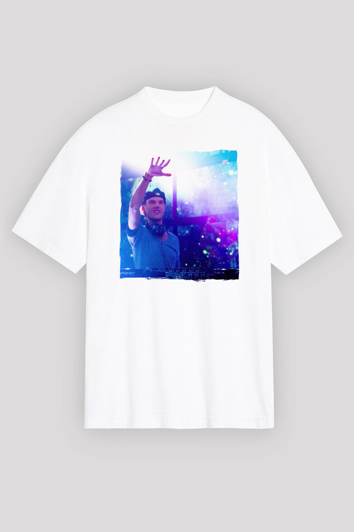Avicii Beyaz Oversize Tişört Oversize T-shirt - TişörtFabrikası