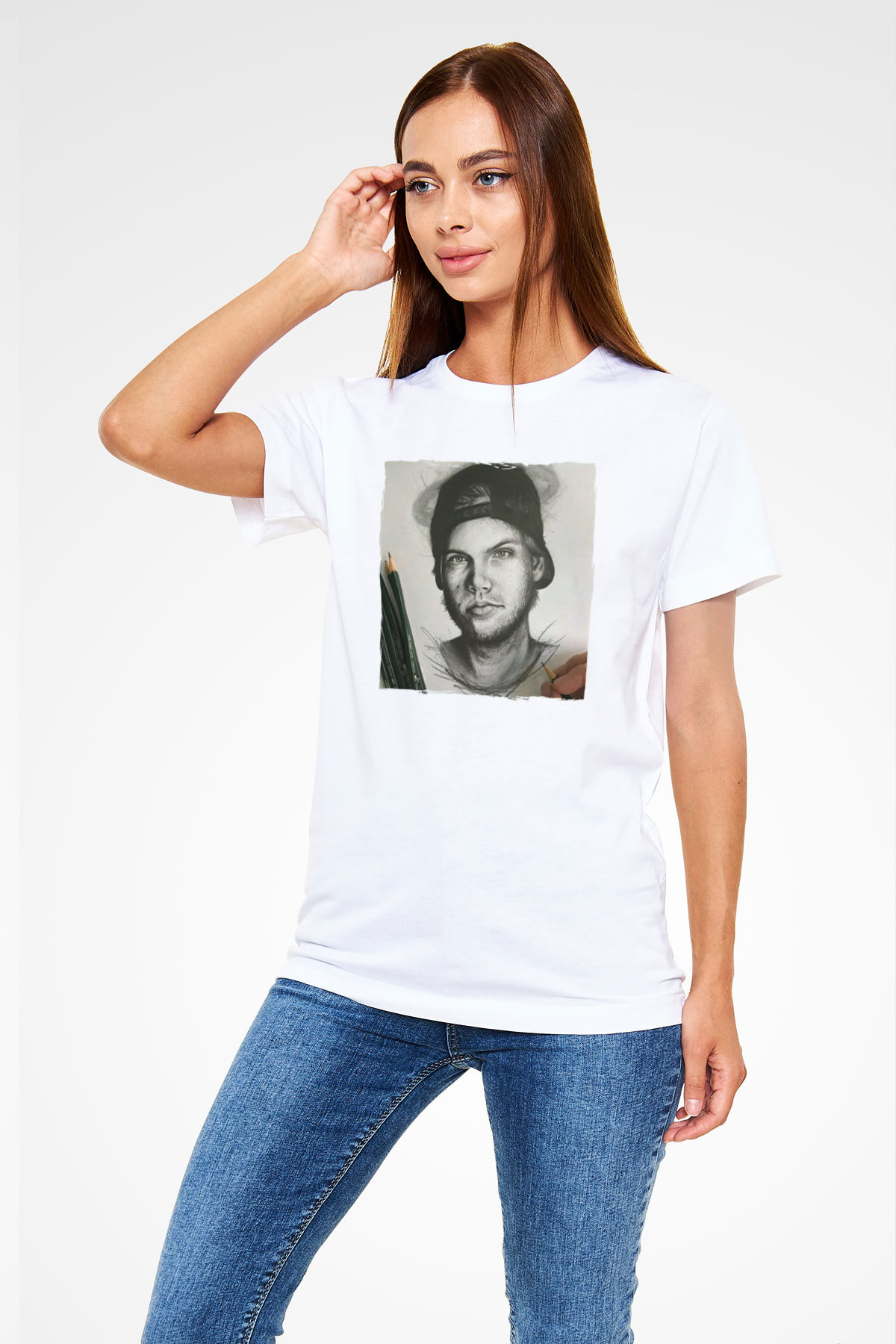 Avicii Beyaz Unisex Tişört T-Shirt - TişörtFabrikası