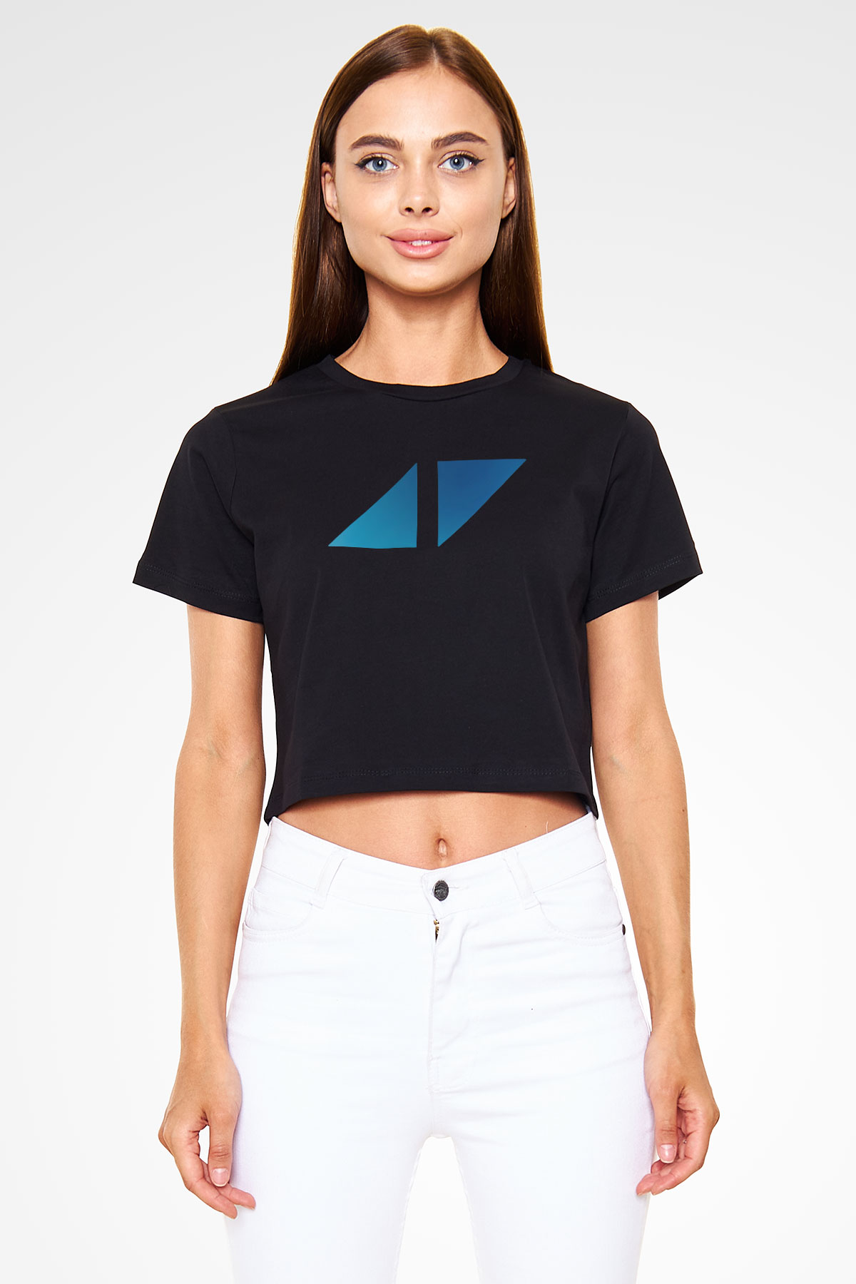 Avicii Siyah  Crop Top Tişört