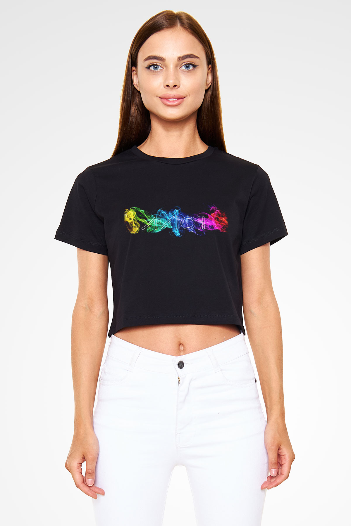 Avicii Siyah Crop Top Tişört