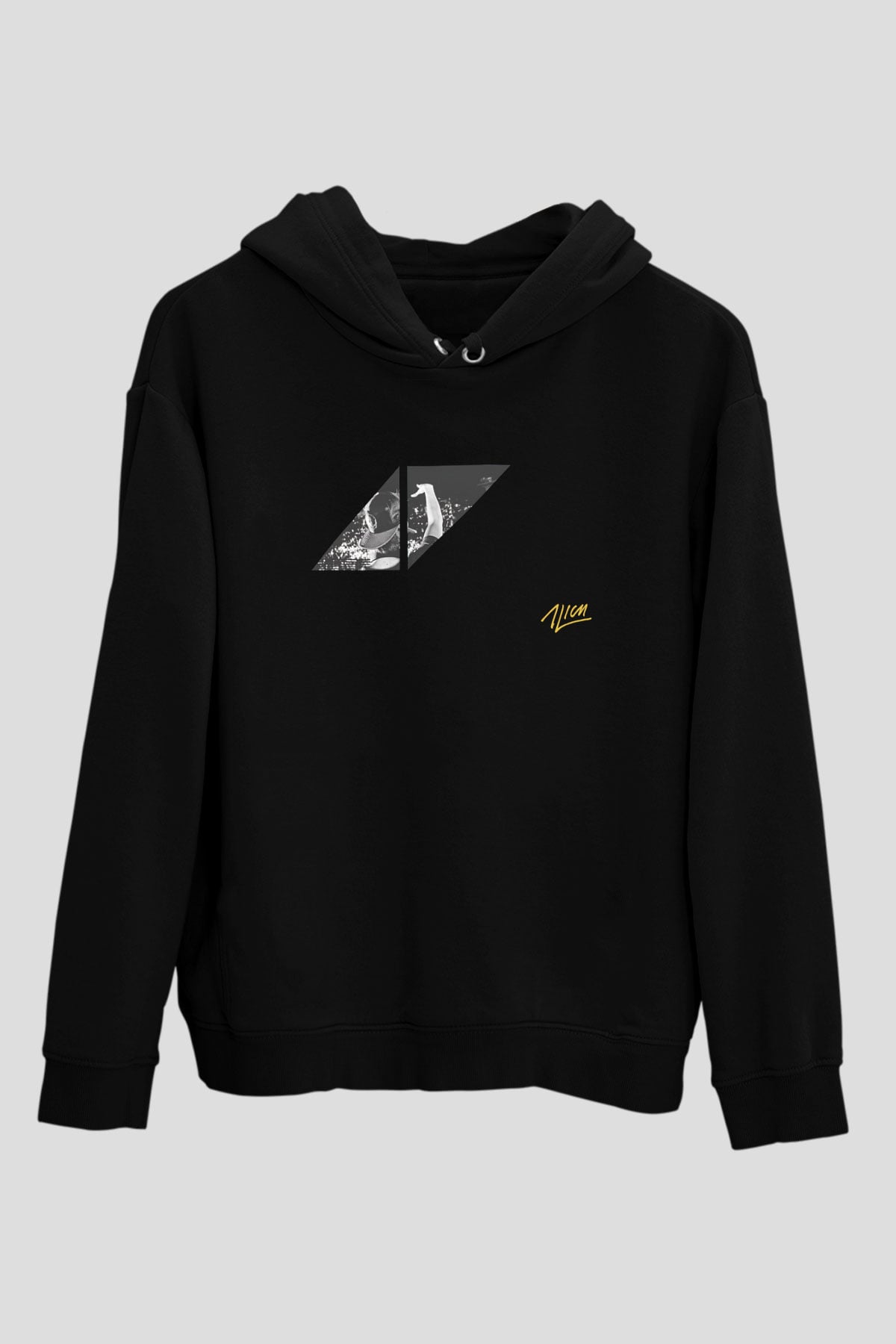 Avicii Siyah Unisex Kapüşonlu Sweatshirt