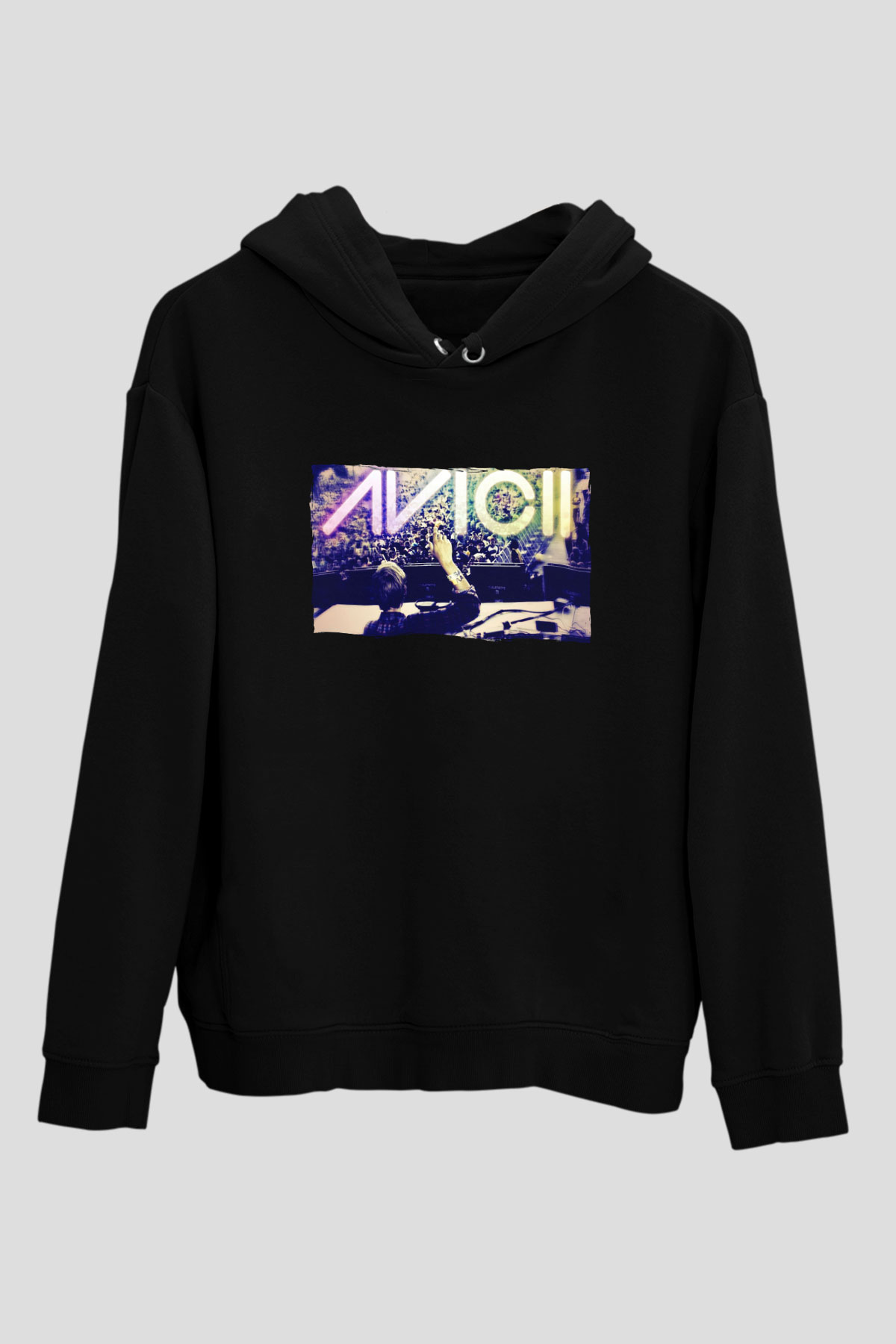 Avicii Siyah Unisex Kapüşonlu Sweatshirt