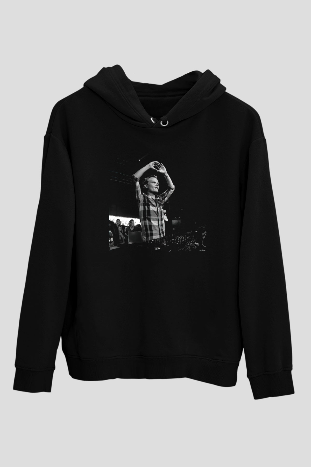 Avicii Siyah Unisex Kapüşonlu Sweatshirt