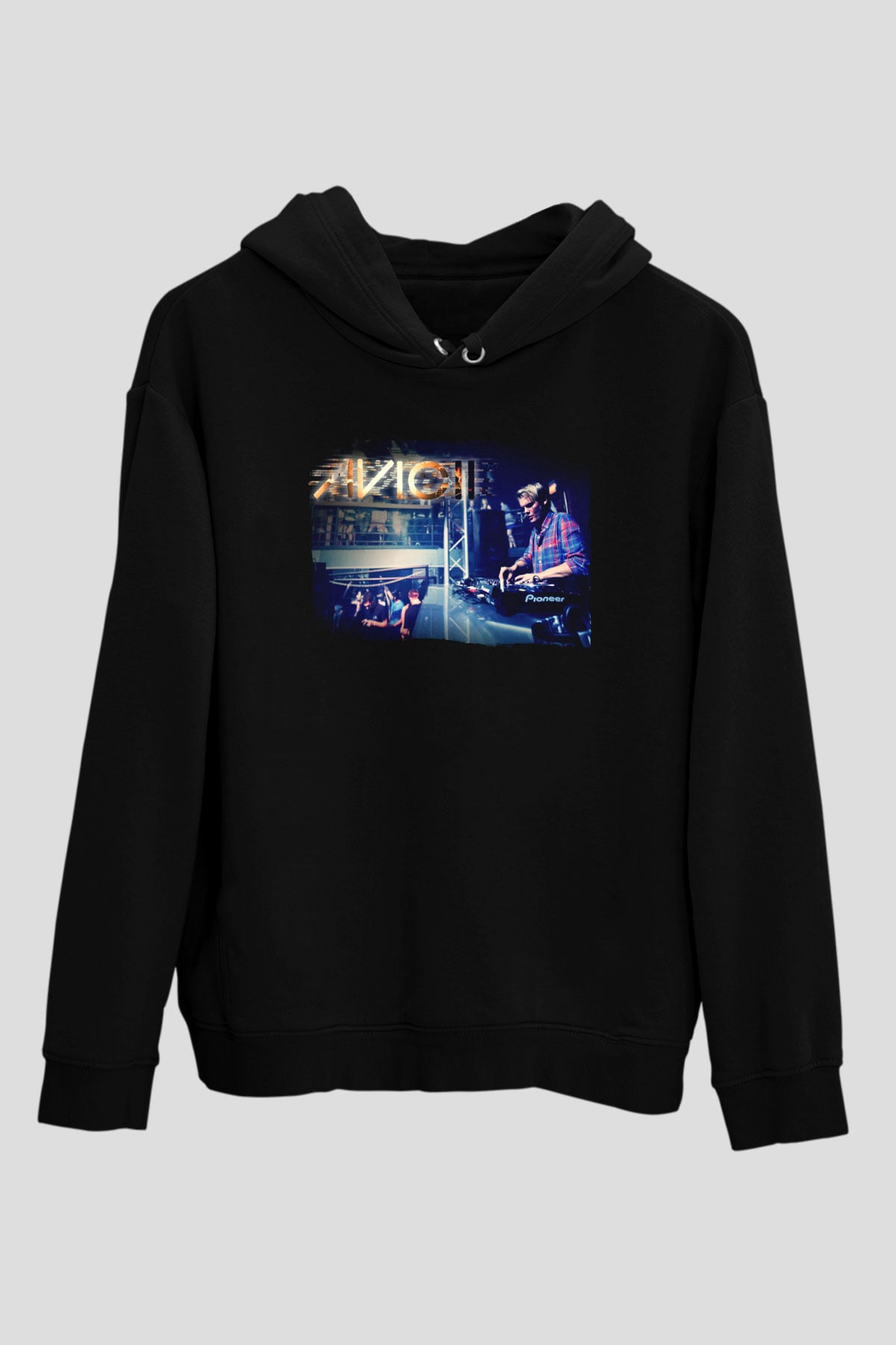 Avicii Siyah Unisex Kapüşonlu Sweatshirt
