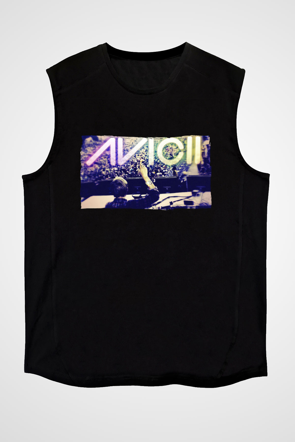 Avicii Siyah Unisex Kolsuz Tişört