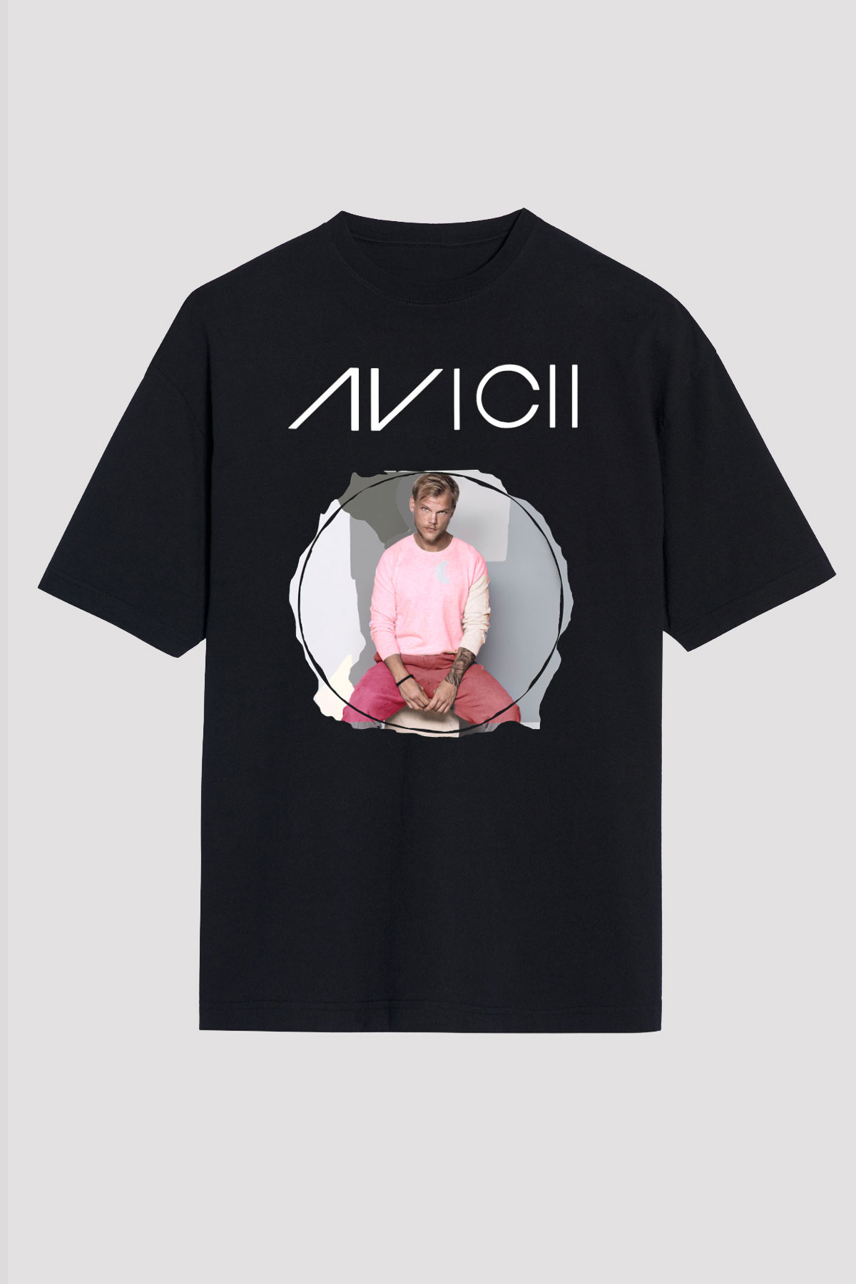 Avicii Siyah Unisex Oversize Tişört T-Shirt