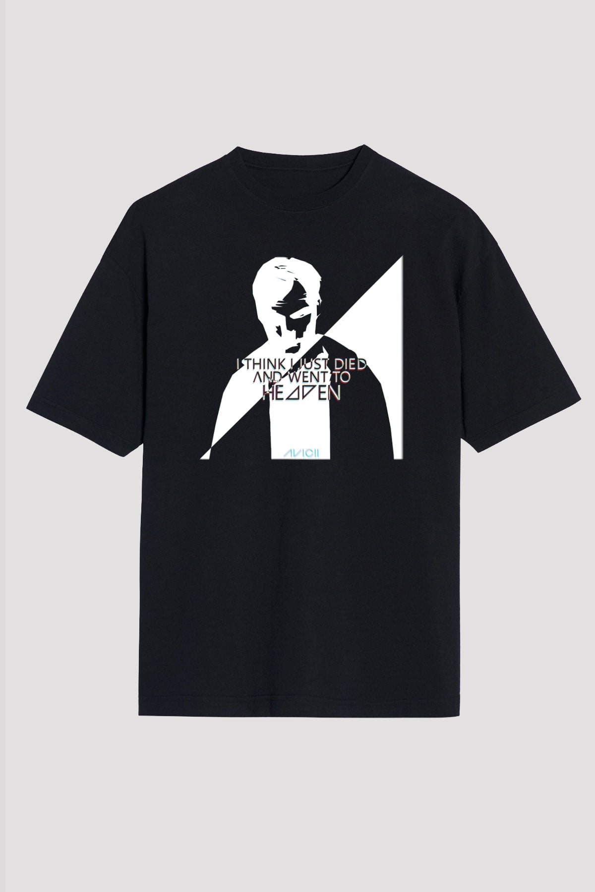 Avicii Siyah Unisex Oversize Tişört T-Shirt