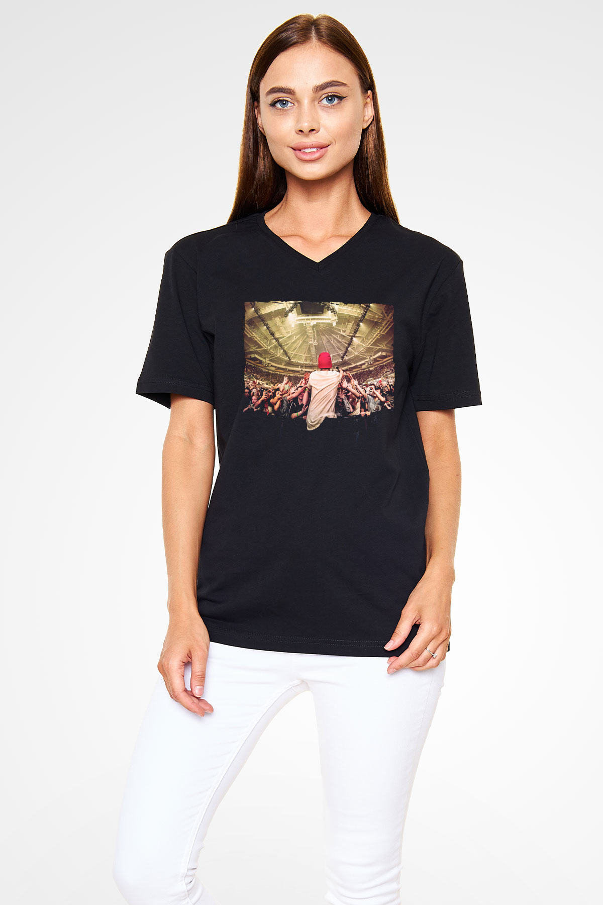 Avicii Siyah Unisex V Yaka Tişört