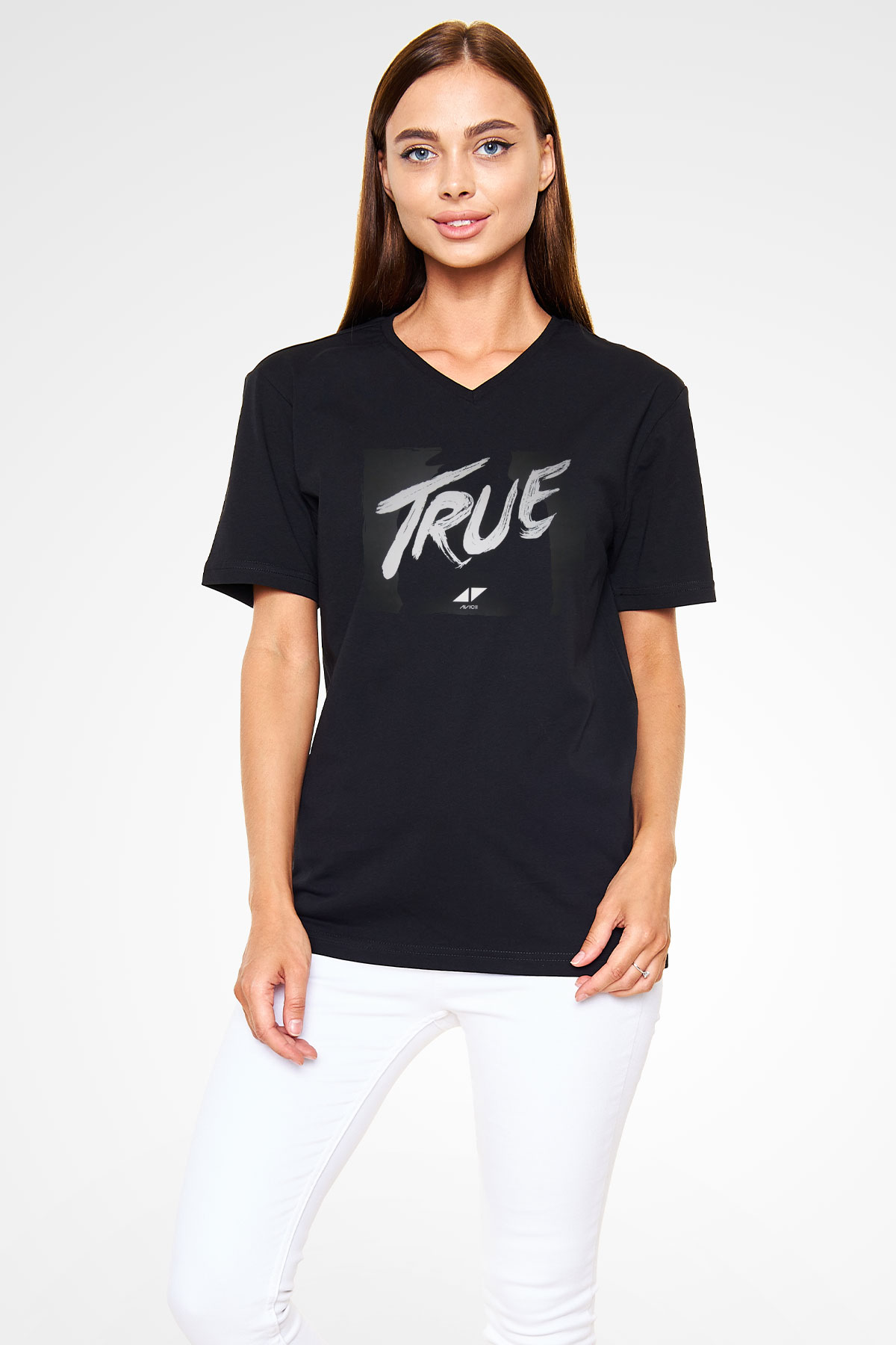 Avicii Siyah Unisex V Yaka Tişört