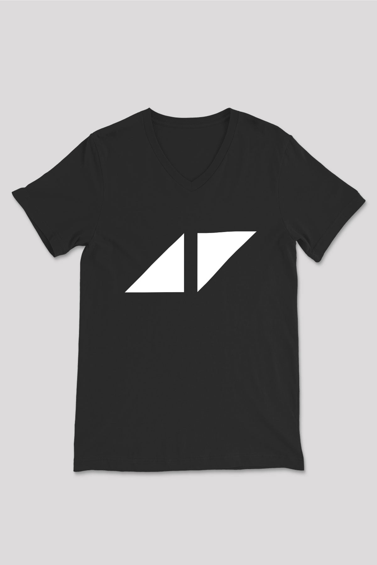 Avicii Siyah Unisex V Yaka Tişört T-Shirt