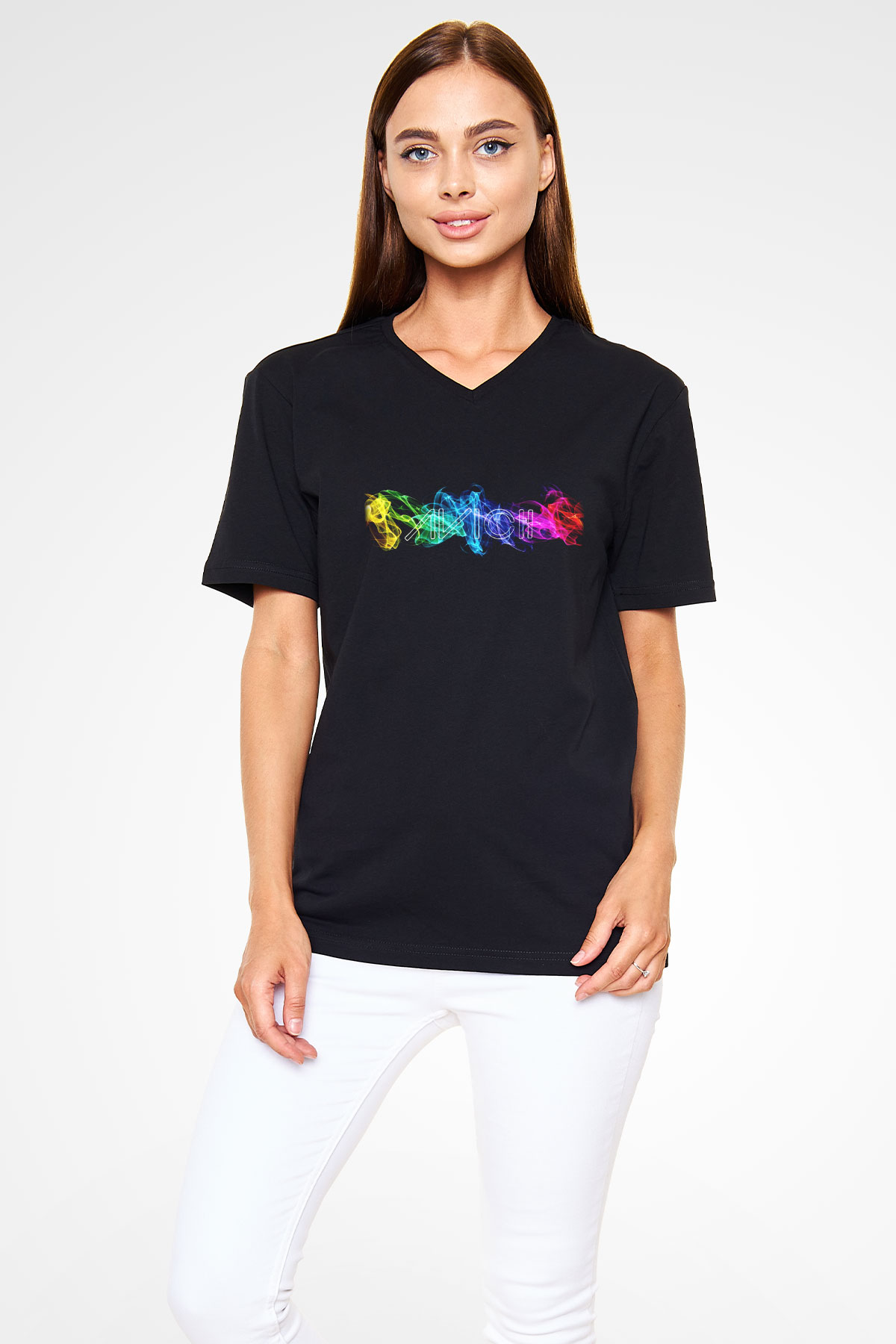 Avicii Siyah Unisex V Yaka Tişört T-Shirt
