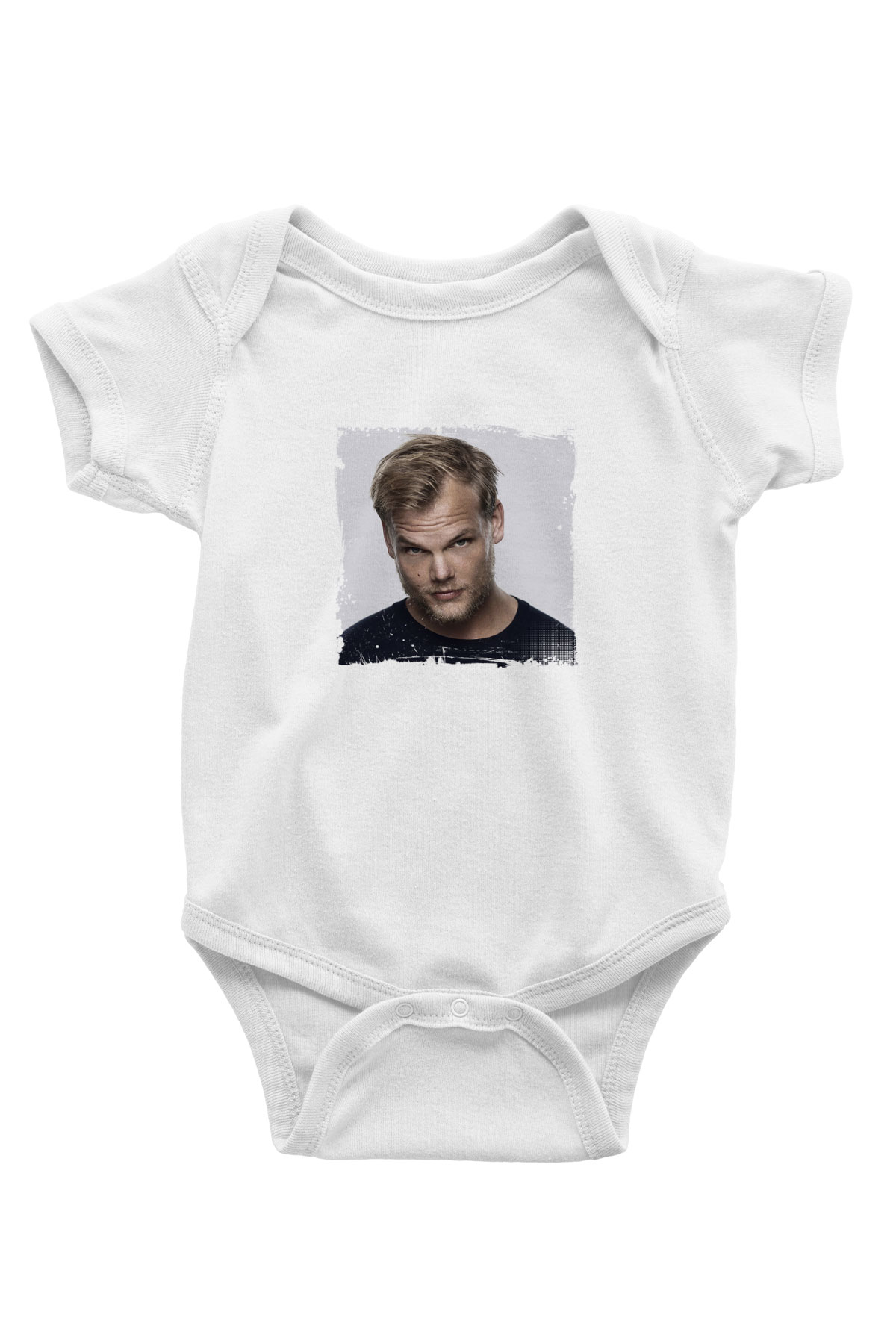 AviciiBaskılı Beyaz Bebek Body - Zıbın