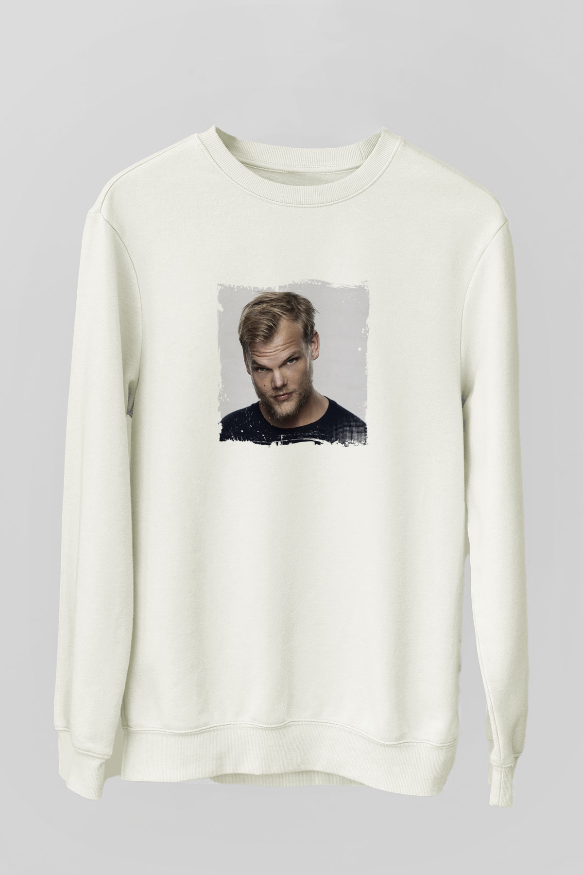 AviciiBaskılı Beyaz Sweatshirt