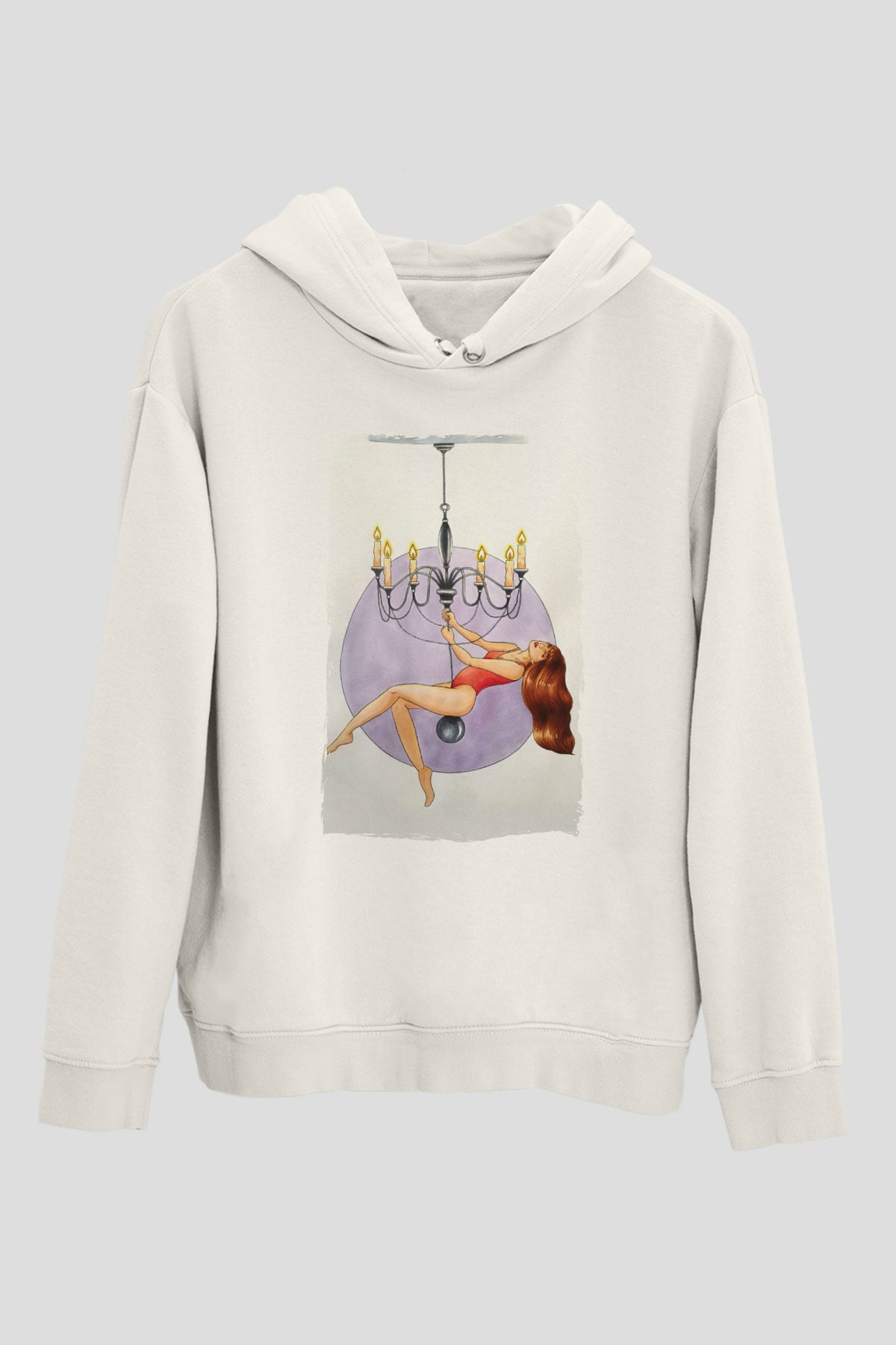 Avizeci Beyaz Unisex Kapüşonlu Sweatshirt