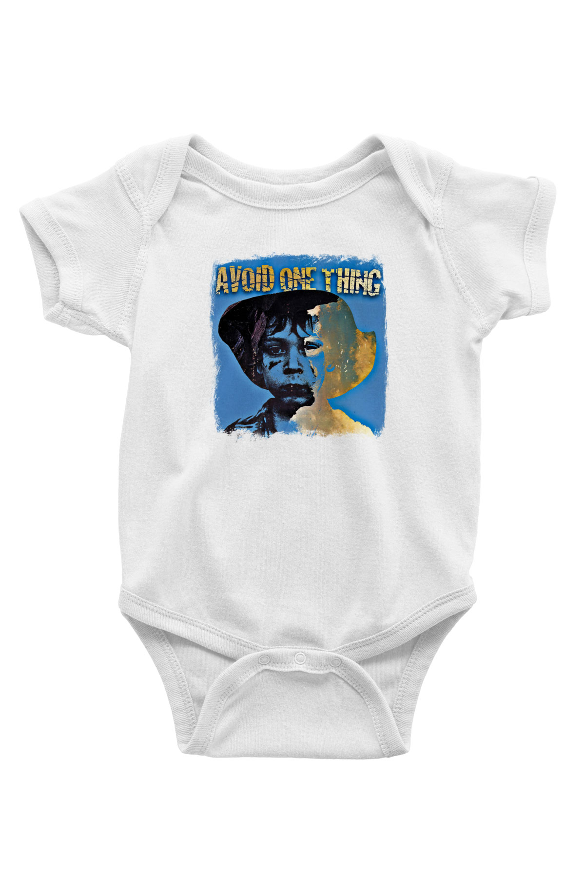 Avoid One Thing Baskılı Unisex Beyaz Bebek Body - Zıbın