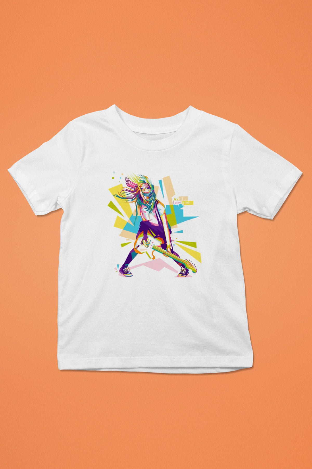 Avril Lavigne Beyaz Unisex Çocuk Tişört
