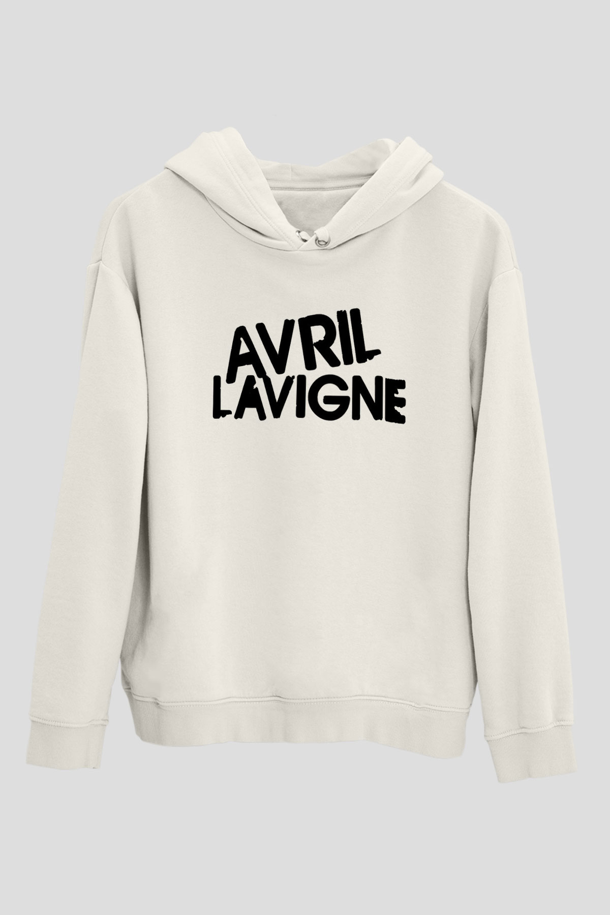 Avril Lavigne Beyaz Unisex Kapşonlu Sweatshirt