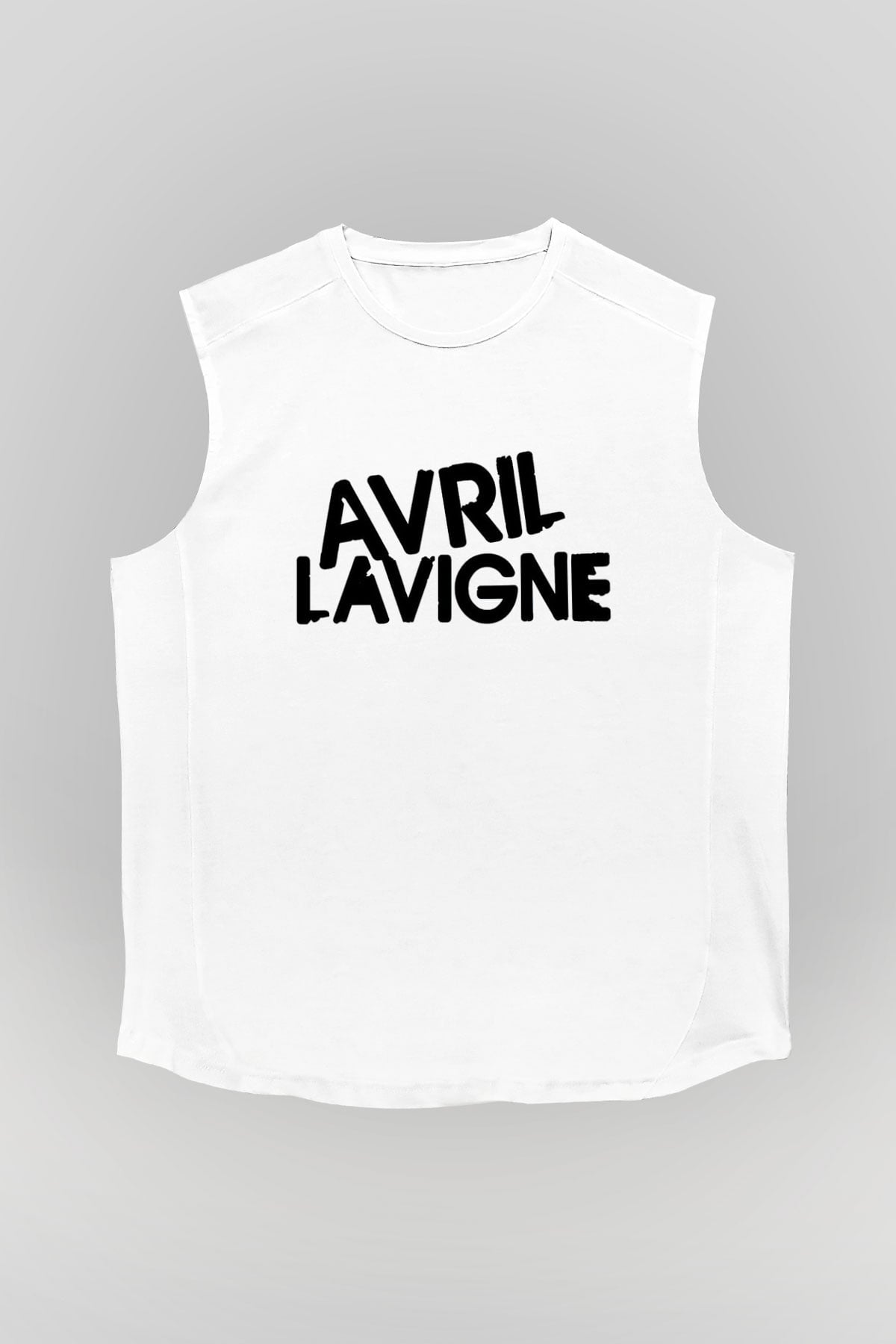 Avril Lavigne Beyaz Unisex Kolsuz Tişört