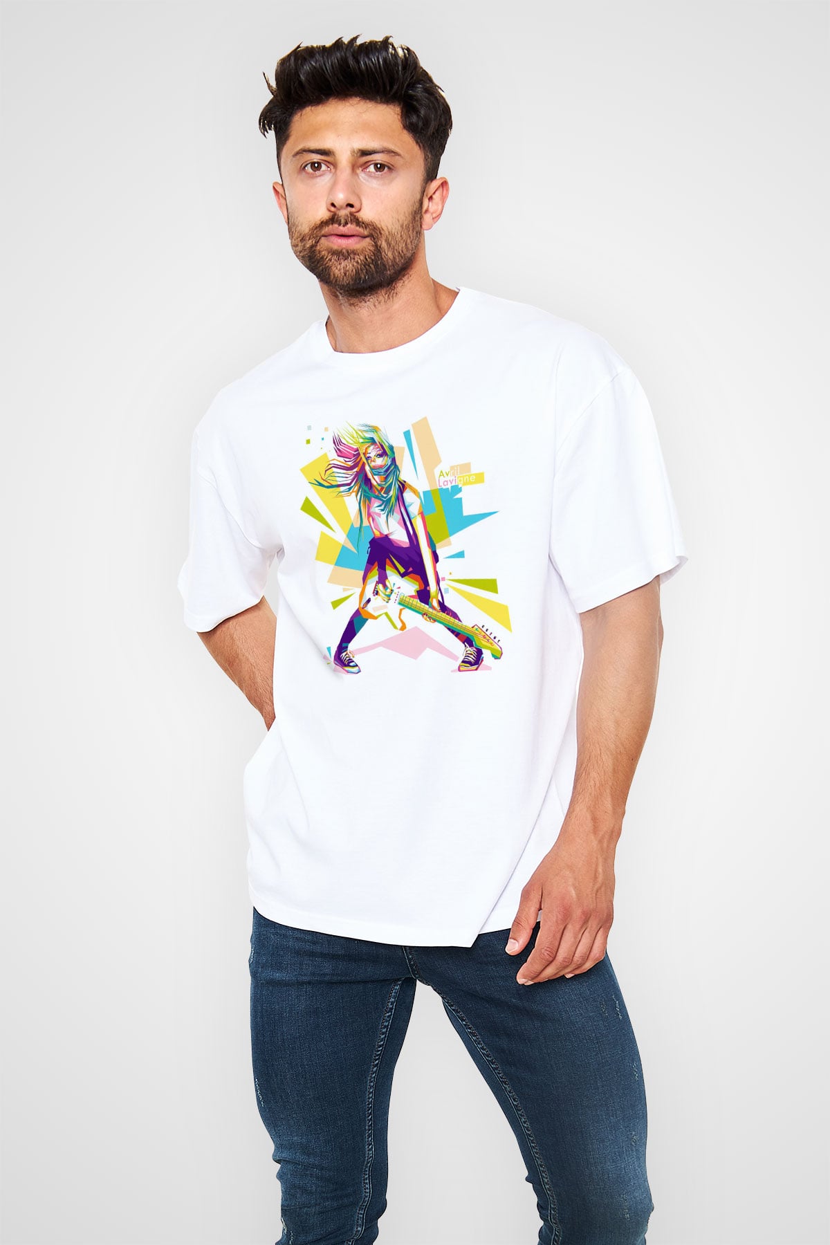 Avril Lavigne Beyaz Unisex Tişört T-Shirt - TişörtFabrikası