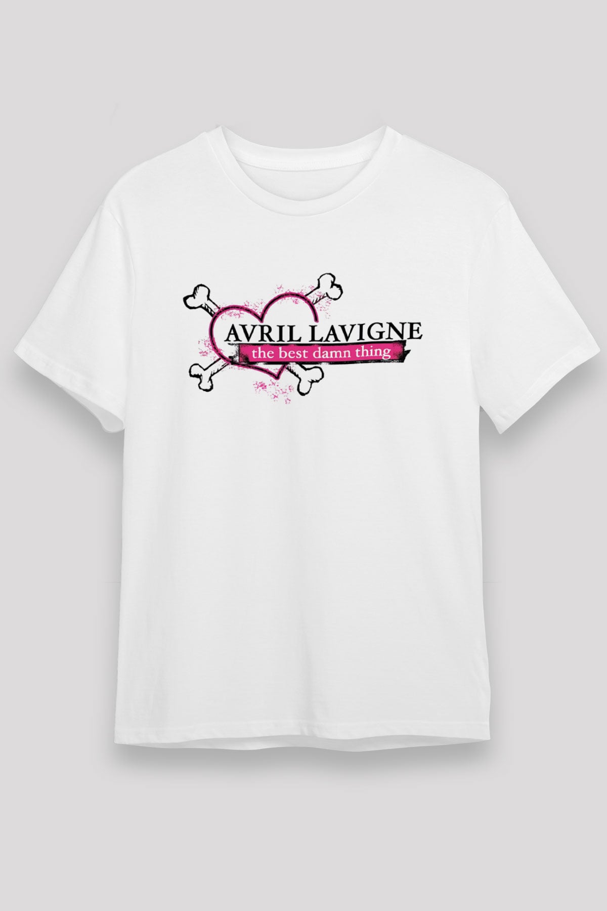 Avril Lavigne Beyaz Unisex Tişört T-Shirt - TişörtFabrikası