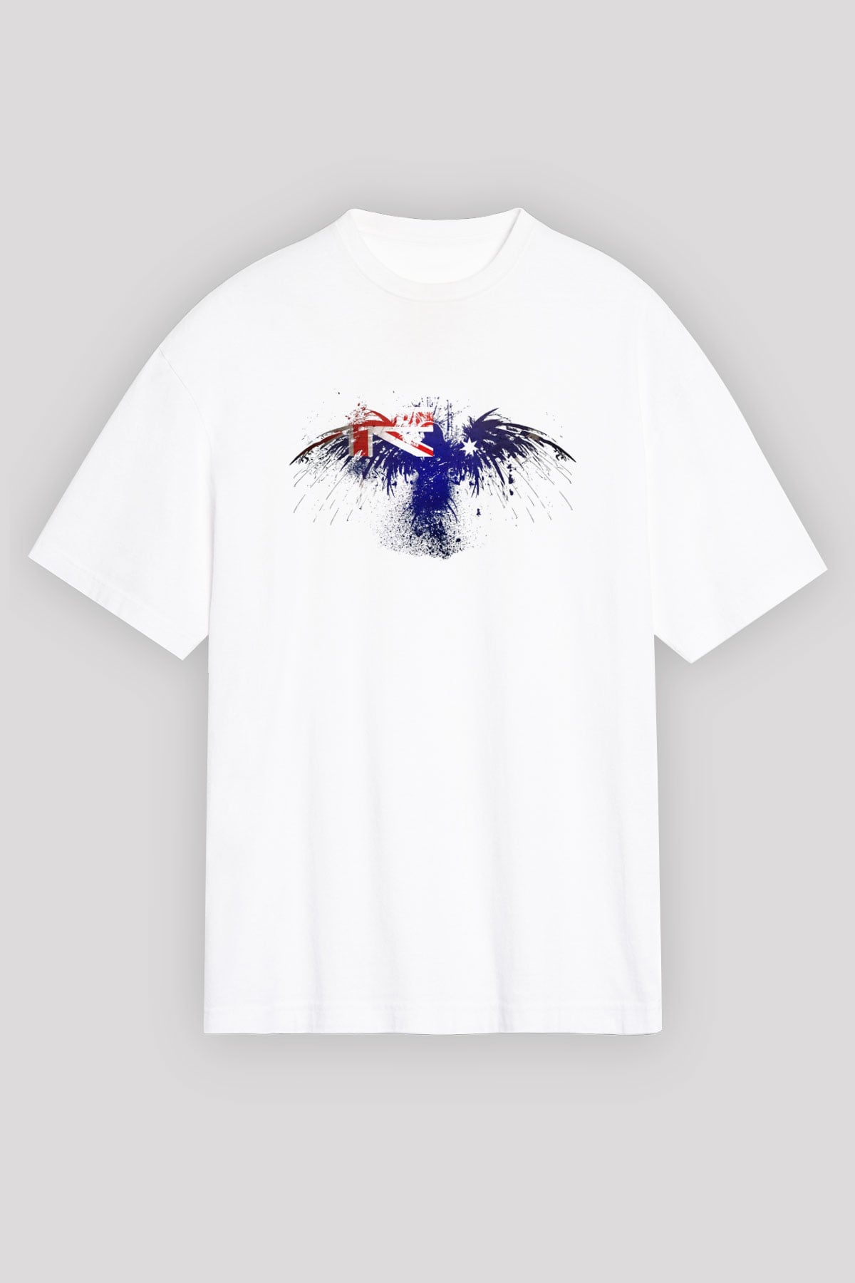 Avustralya Beyaz Unisex Oversize Tişört T-Shirt