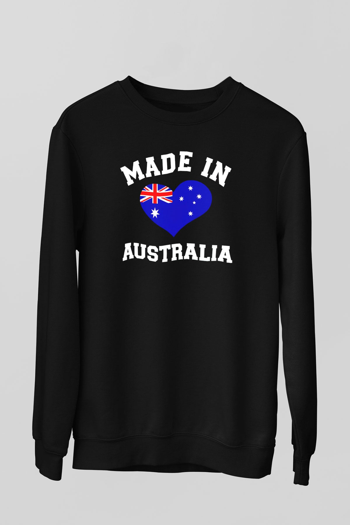 Avustralya Siyah Unisex Sweatshirt