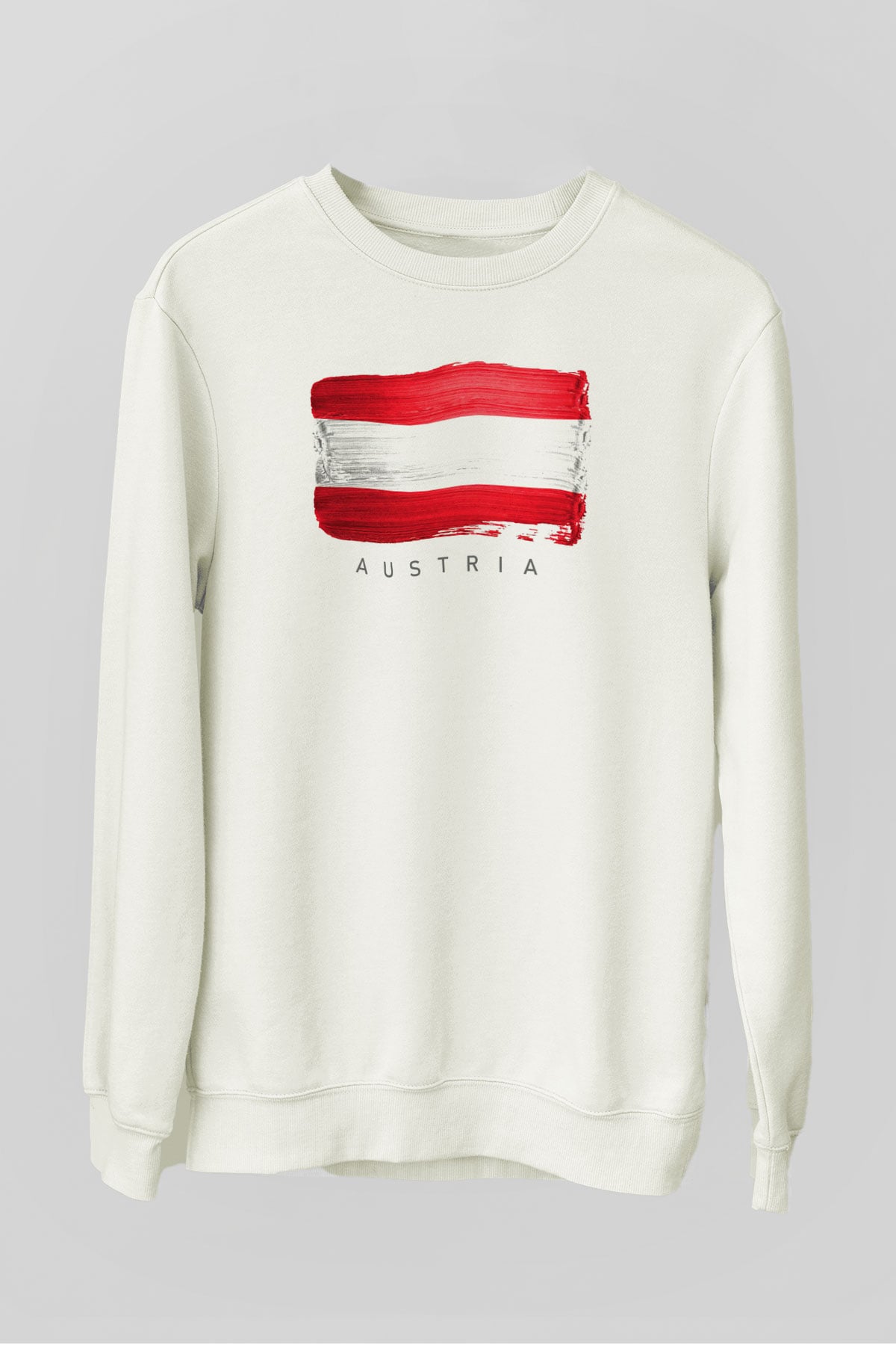 Avusturya Beyaz Unisex Sweatshirt