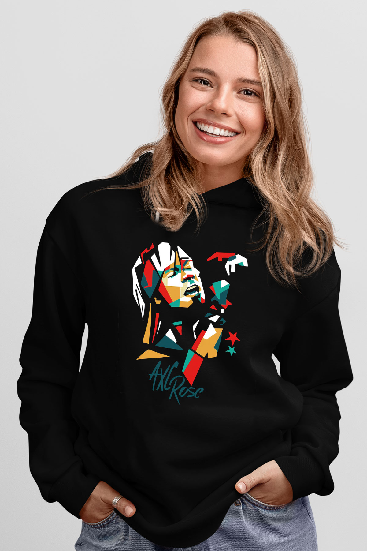 Axl Rose Siyah Unisex Hoodie