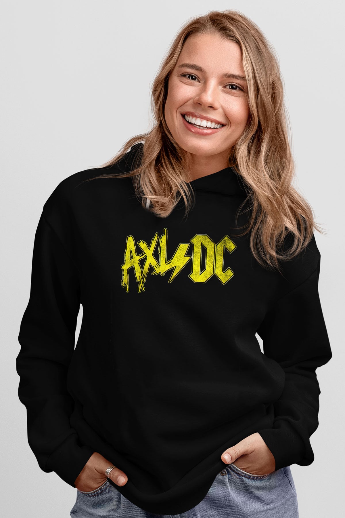 Axl Rose Siyah Unisex Kapüşonlu Sweatshirt
